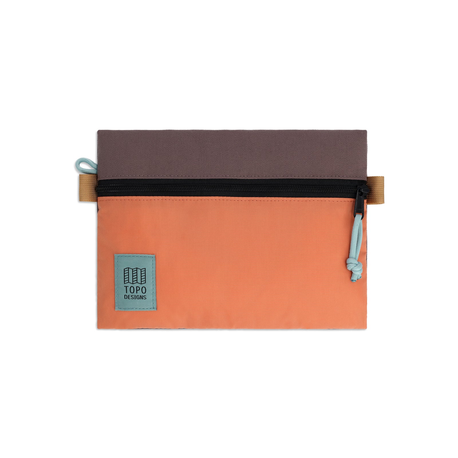 Topo Designs Accessory Bag "Medium" in "Coral / Peppercorn"