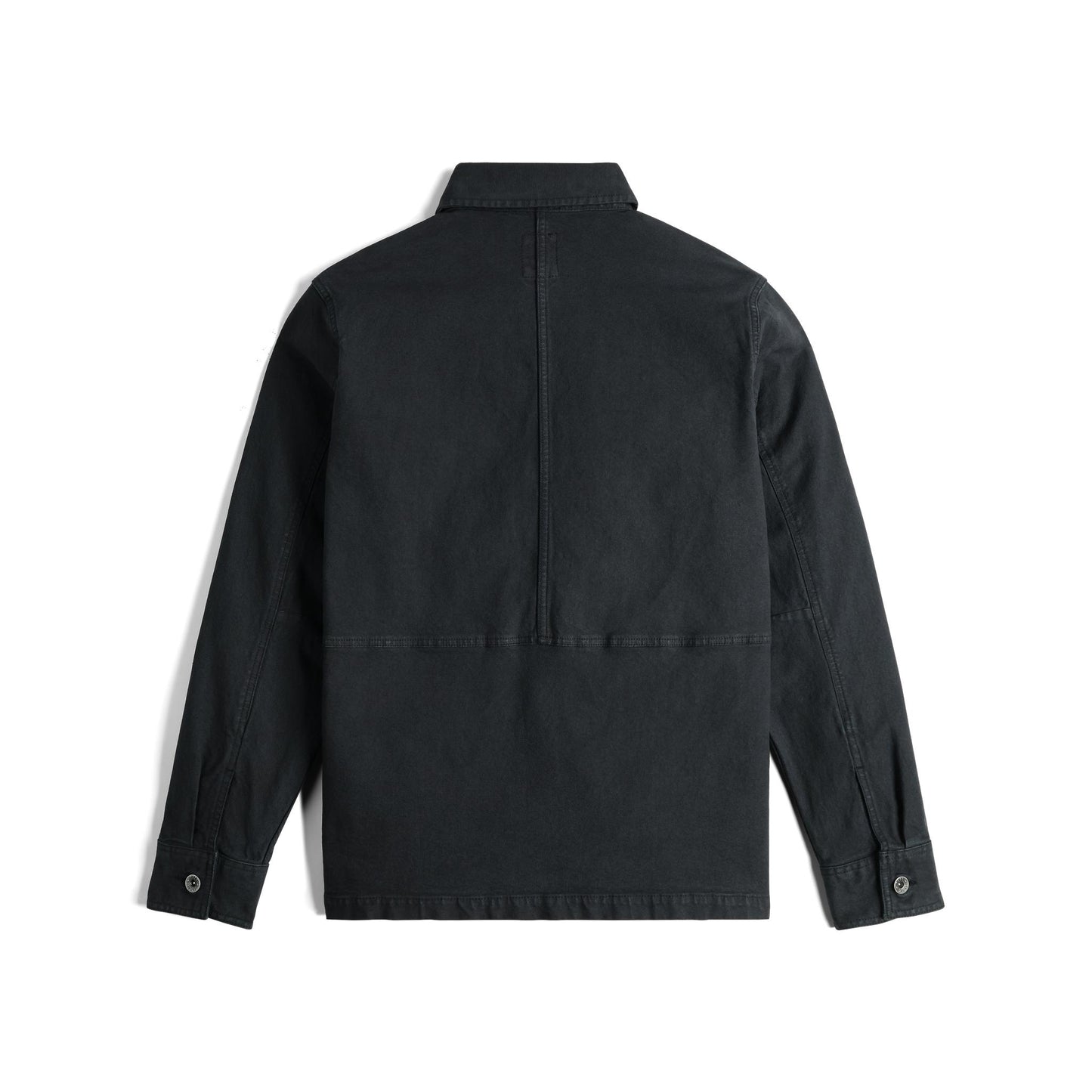 Back View of Topo Designs Dirt Utility Jacket - Men's in "Black"