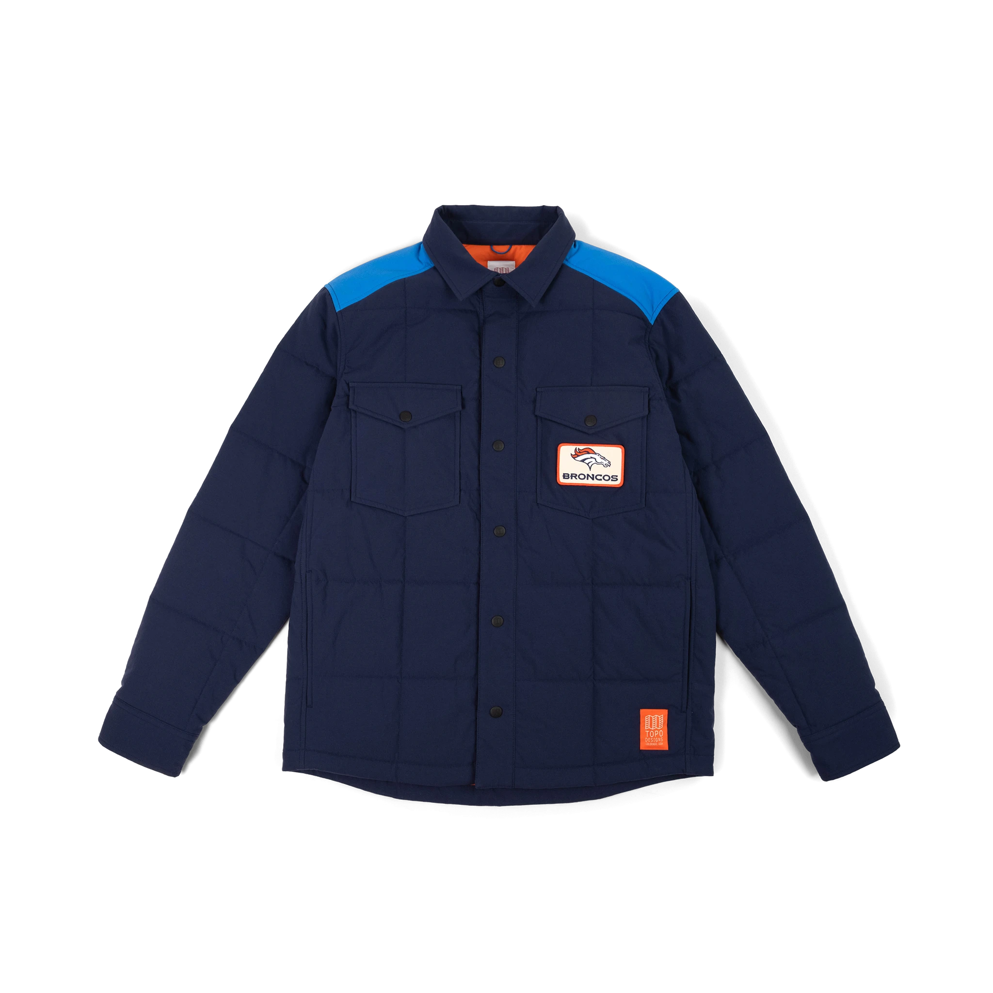 Topo Designs x Denver Broncos Puffer Shirt Jacket