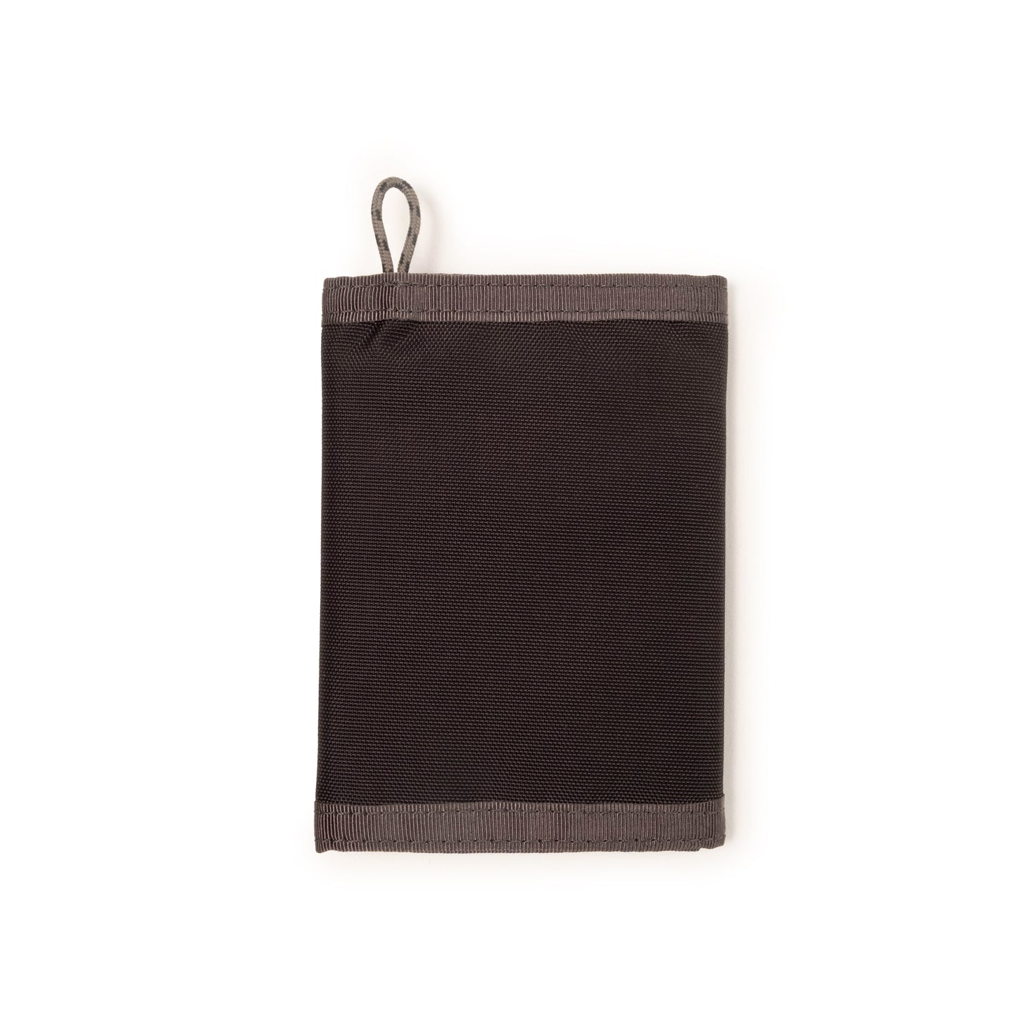 Back View of Topo Designs Tri -Fold Wallet in "Black / Neutral"