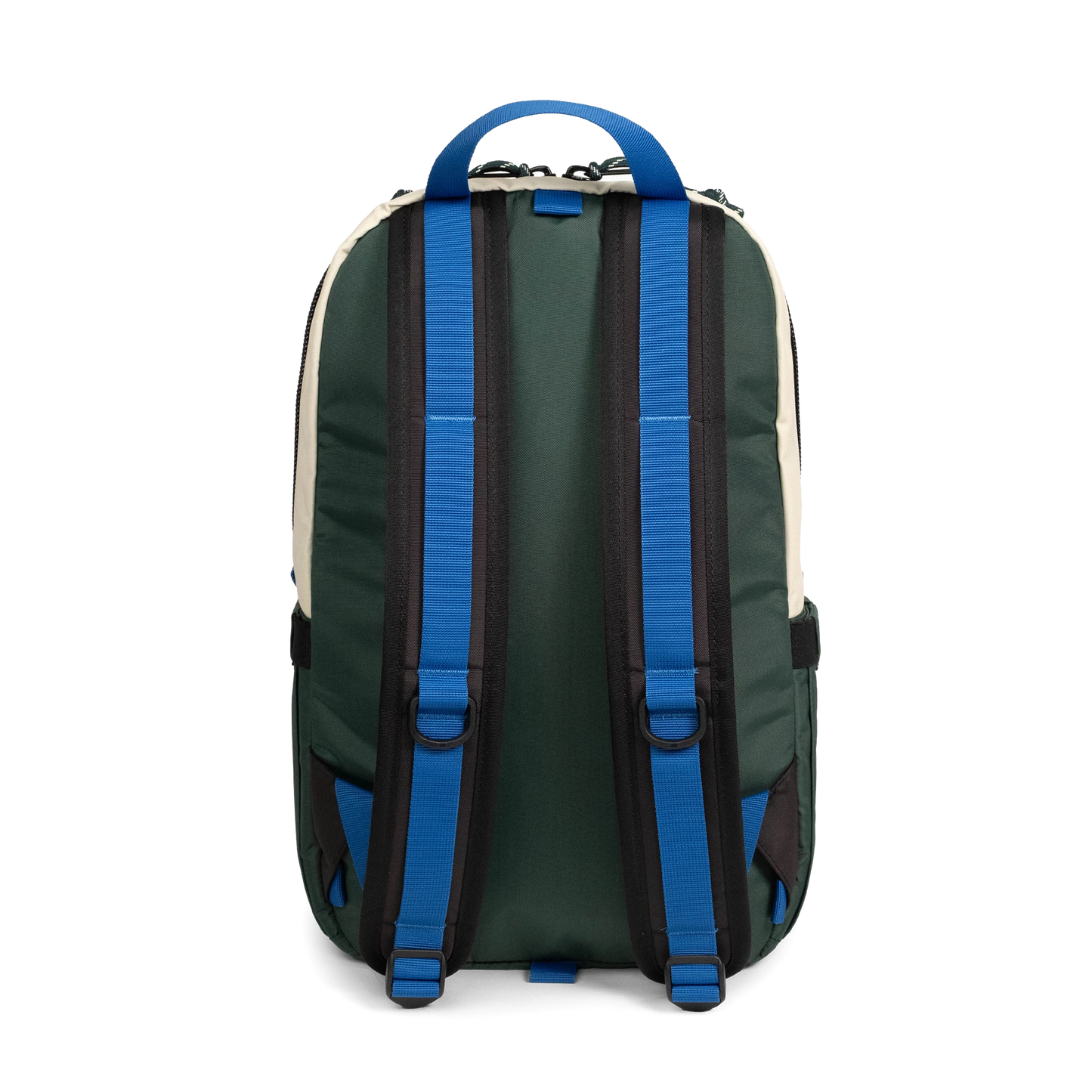 Front view of Topo Designs Light Pack in "Forest / Bone White"