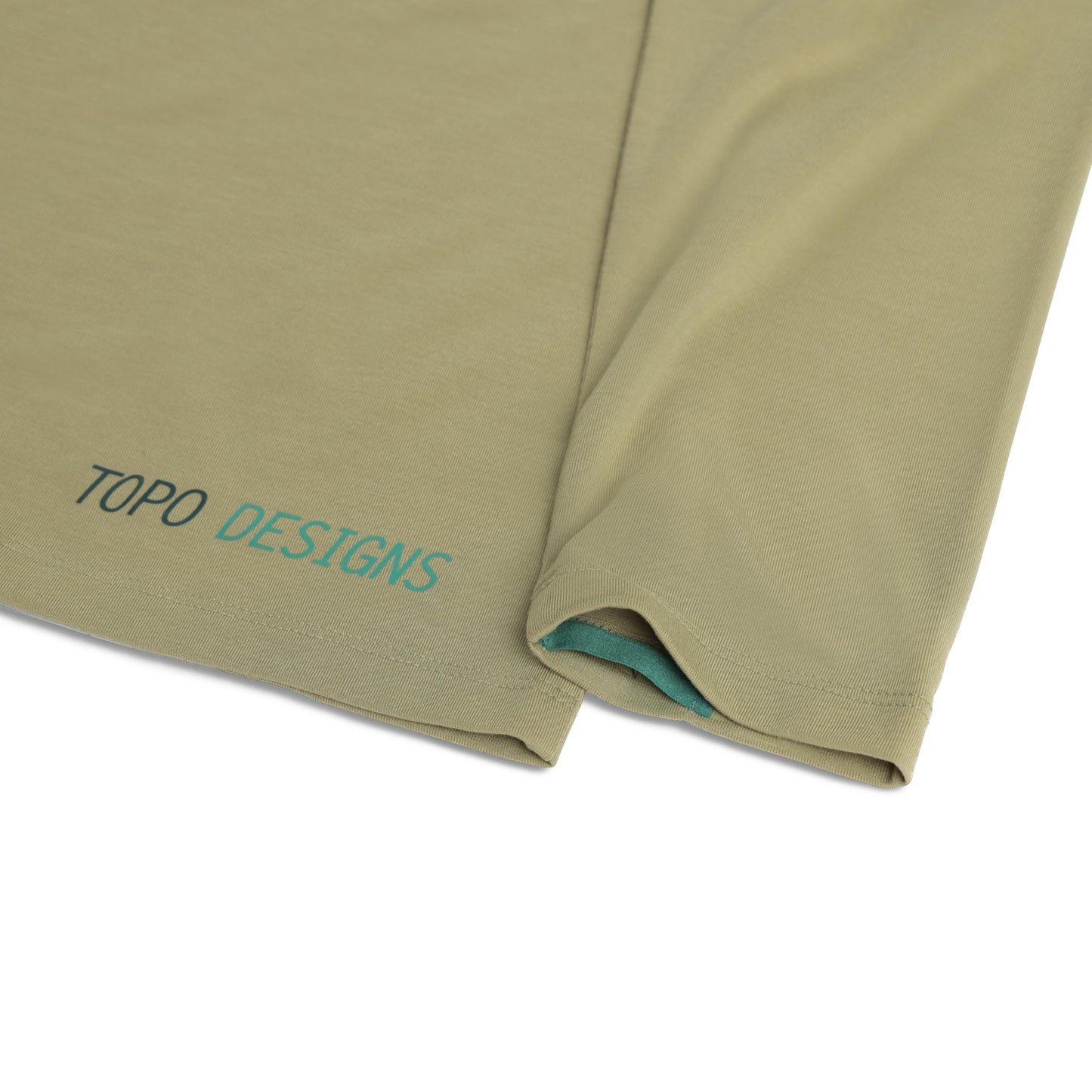 Detail shot of Topo Designs Global Tek Hoodie - Men's in "Moss"