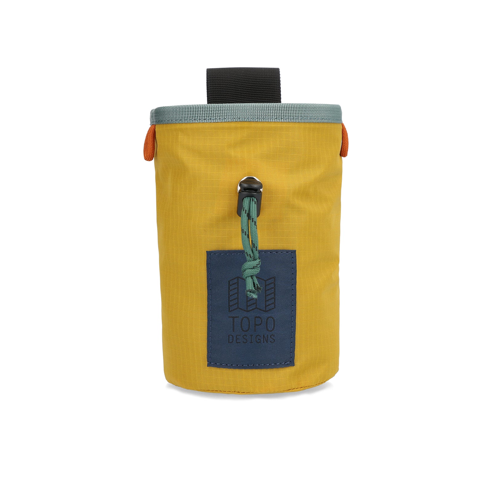 Front View of Topo Designs Mountain Chalk Bag in "Mustard"