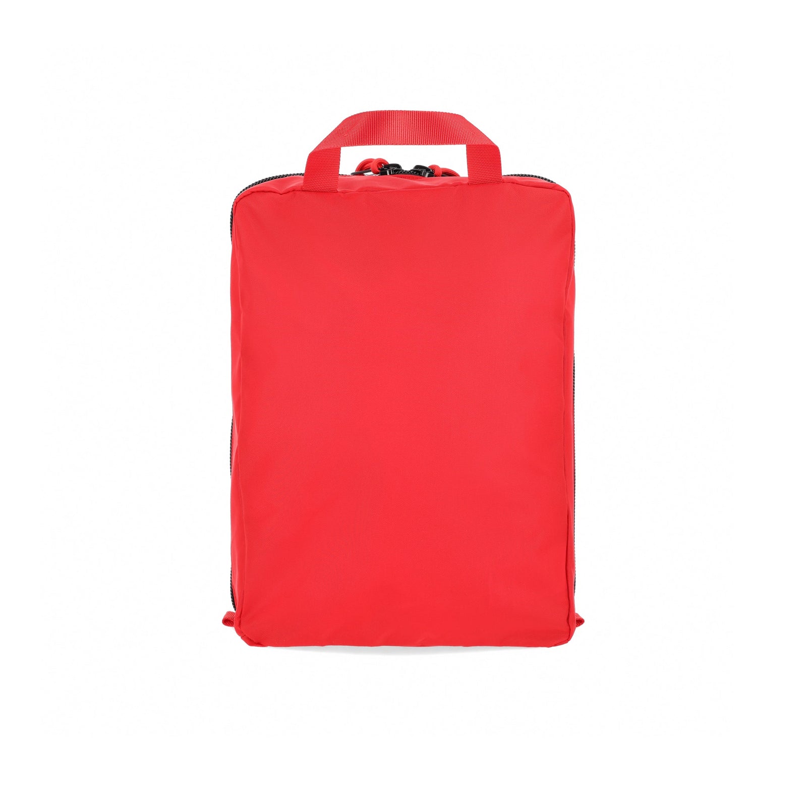 Back of Topo Designs Pack Bag 10L travel packing cube in recycled "Red".