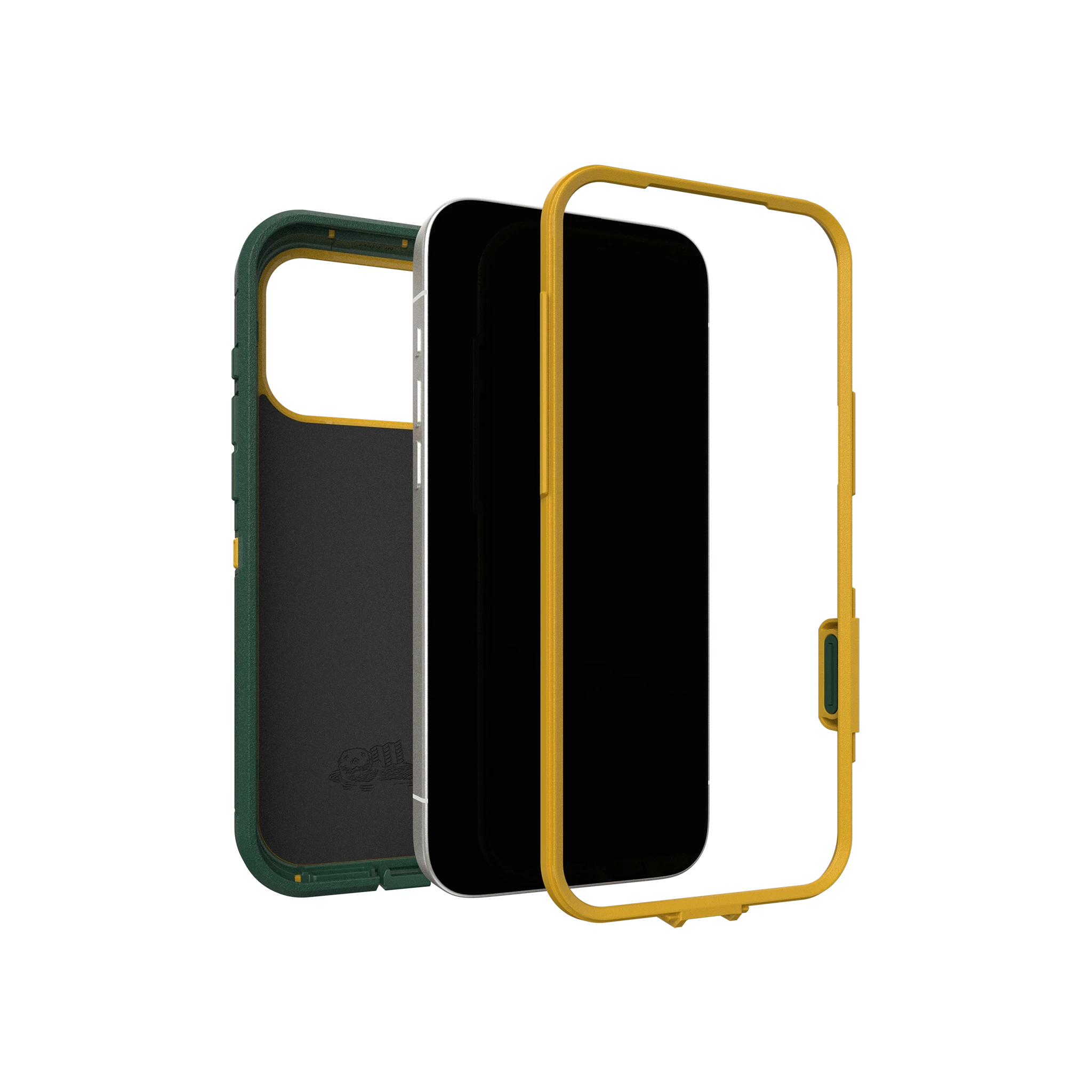 Assembly view of OtterBox x Topo Designs Defender Series Pro XT for MagSafe in "iPhone 17 Pro Max Case" size.