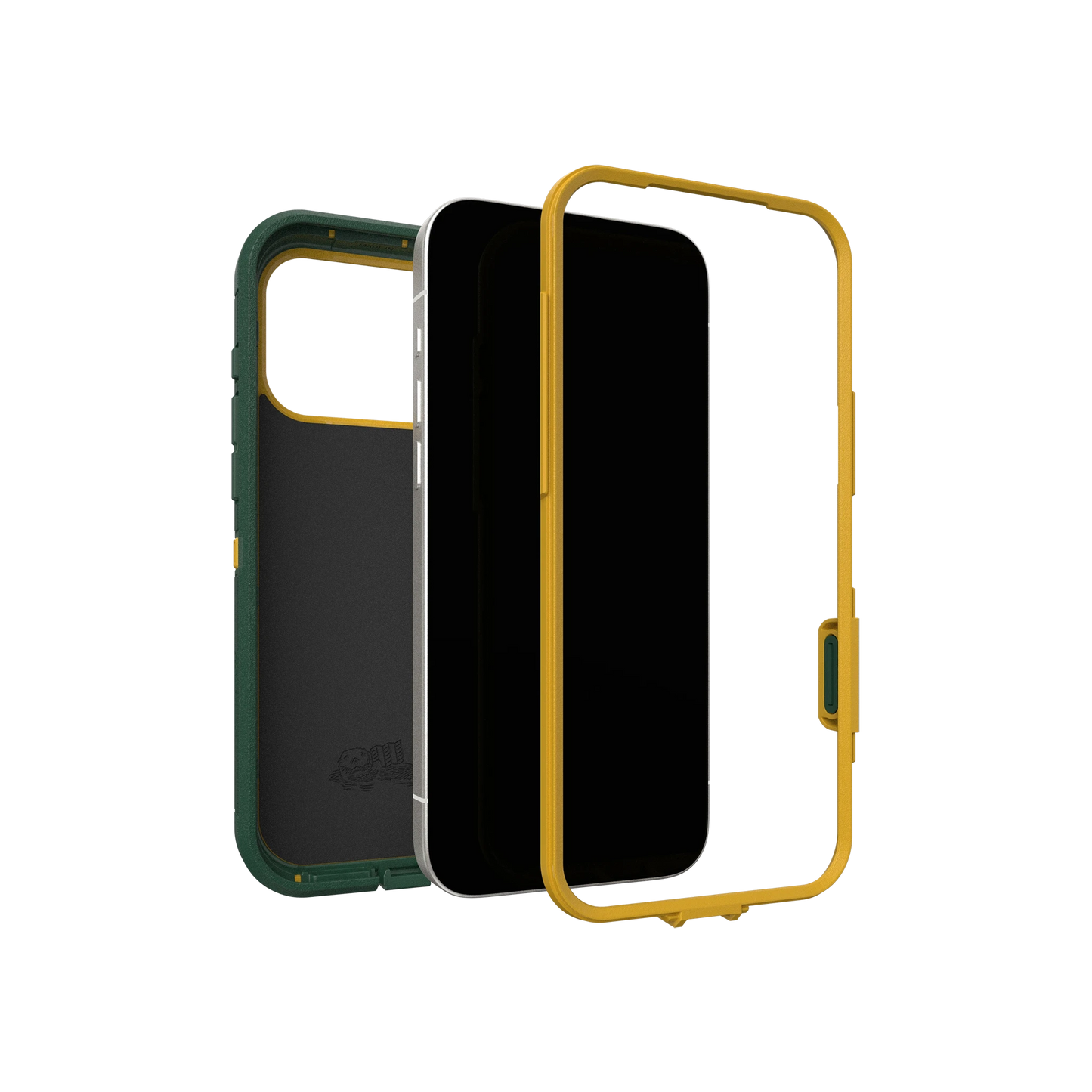 Assembly view of OtterBox x Topo Designs Defender Series Pro XT for MagSafe in "iPhone 17 Pro Max Case" size.