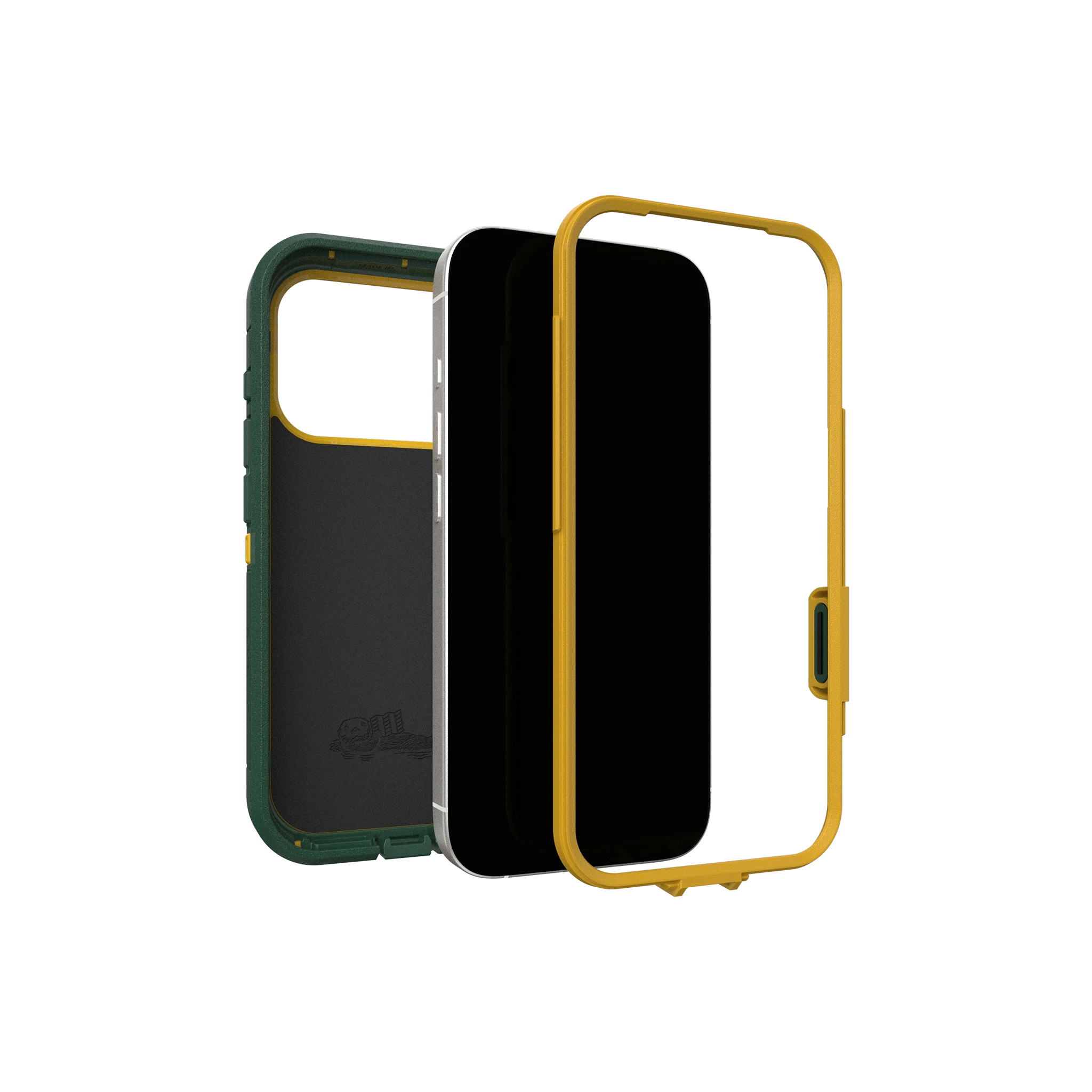 Assembly view of OtterBox x Topo Designs Defender Series Pro XT for MagSafe in "iPhone 17 Pro Case" size.