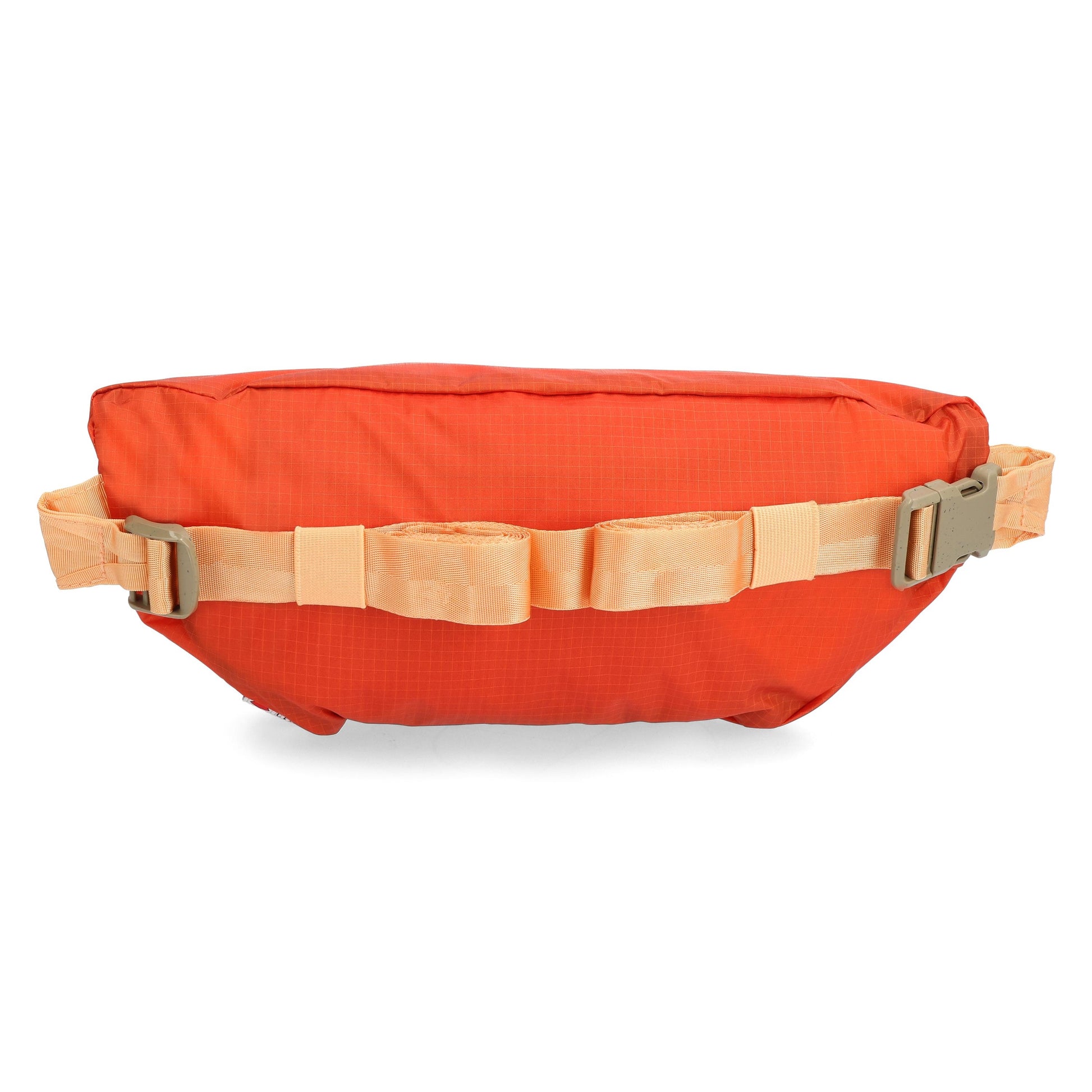 Back shot of Topo Designs x Brand Black Topolite Hip Pack in "Koi"