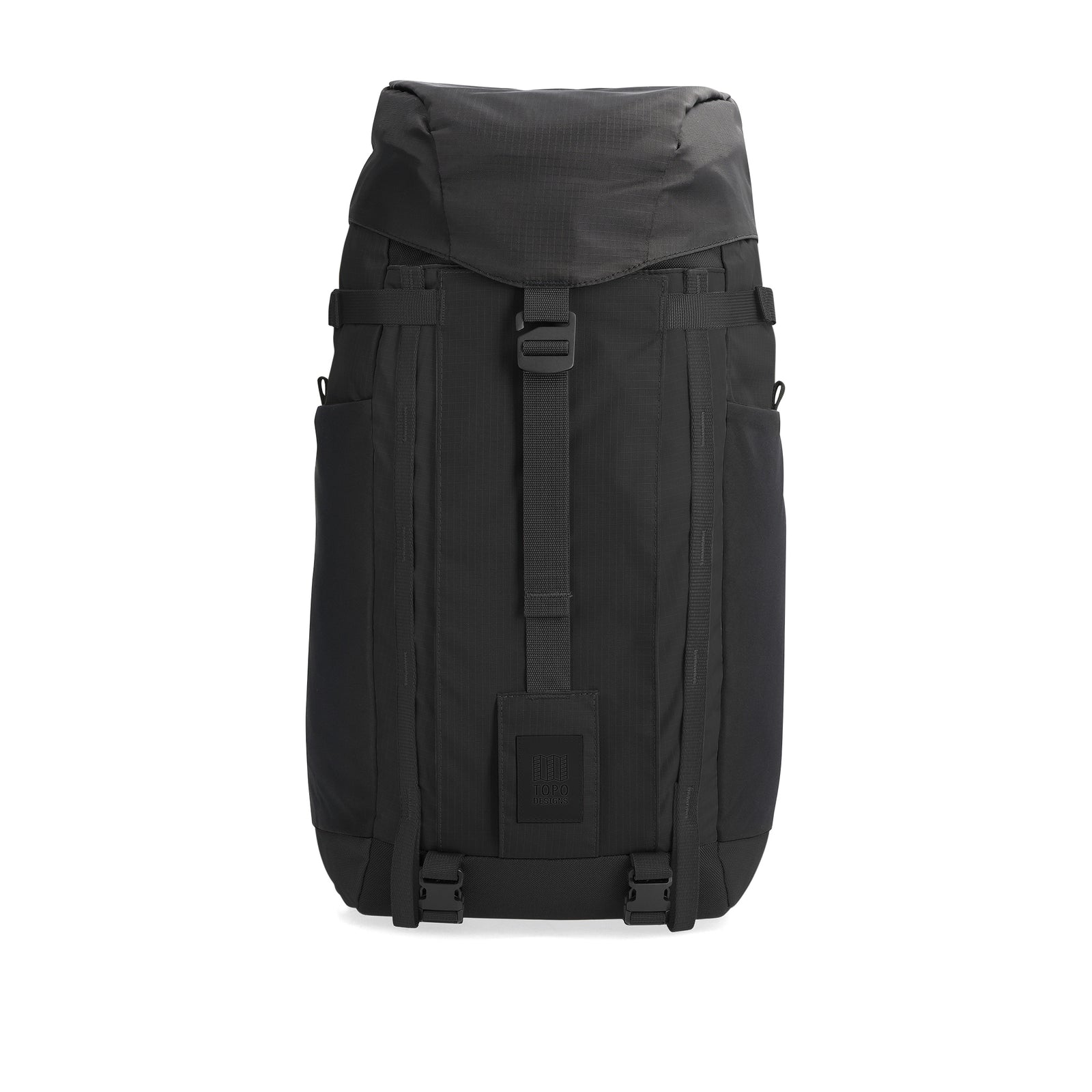 Front View of Topo Designs Mountain Pack 16L 2.0 in "Black / Black"