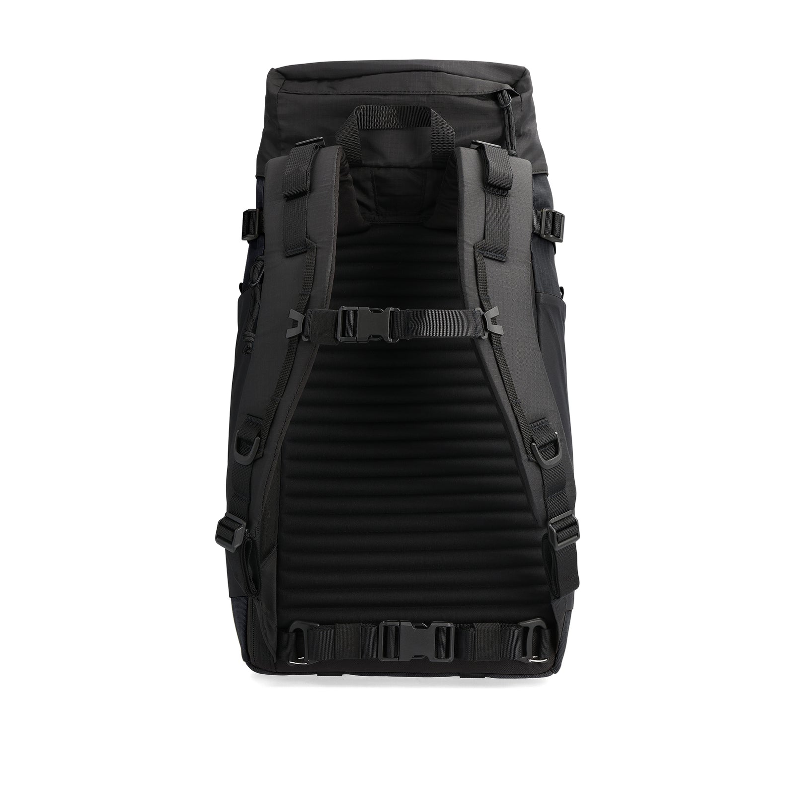 Back View of Topo Designs Mountain Pack 16L 2.0 in "Black / Black"