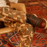 Detail image of a man wearing "Duck Camo" Utility Pants [Model is 5'11", wearing size 32]