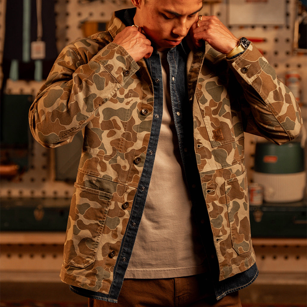 ジャケット・アウター BoTT / WATERPROOF UTILITY JACKET / camo Utility Jacket Duck Camo - Men's - Final Sale – Topo Designs