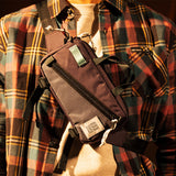 General front view of Topo Designs Mini Quick Pack in "Nightshade / Slate"