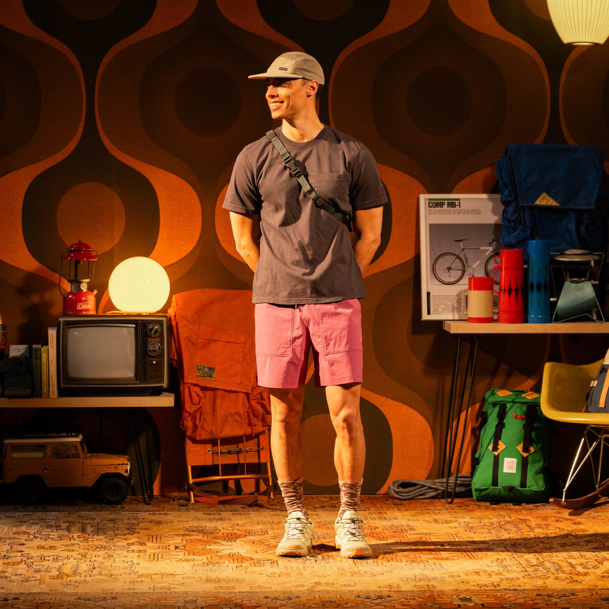 General lookbook model image of Topo Designs Mesa Shorts - Men's 