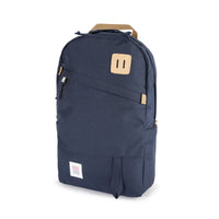Topo Designs Daypack Classic 100% recycled nylon laptop backpack for work or school in "Navy"