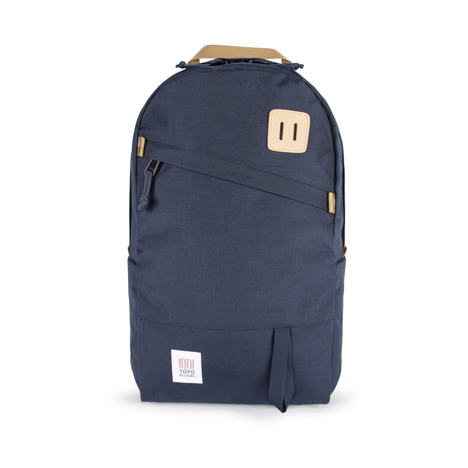 Topo Designs Daypack Classic 100% recycled nylon laptop backpack for work or school in "Navy"