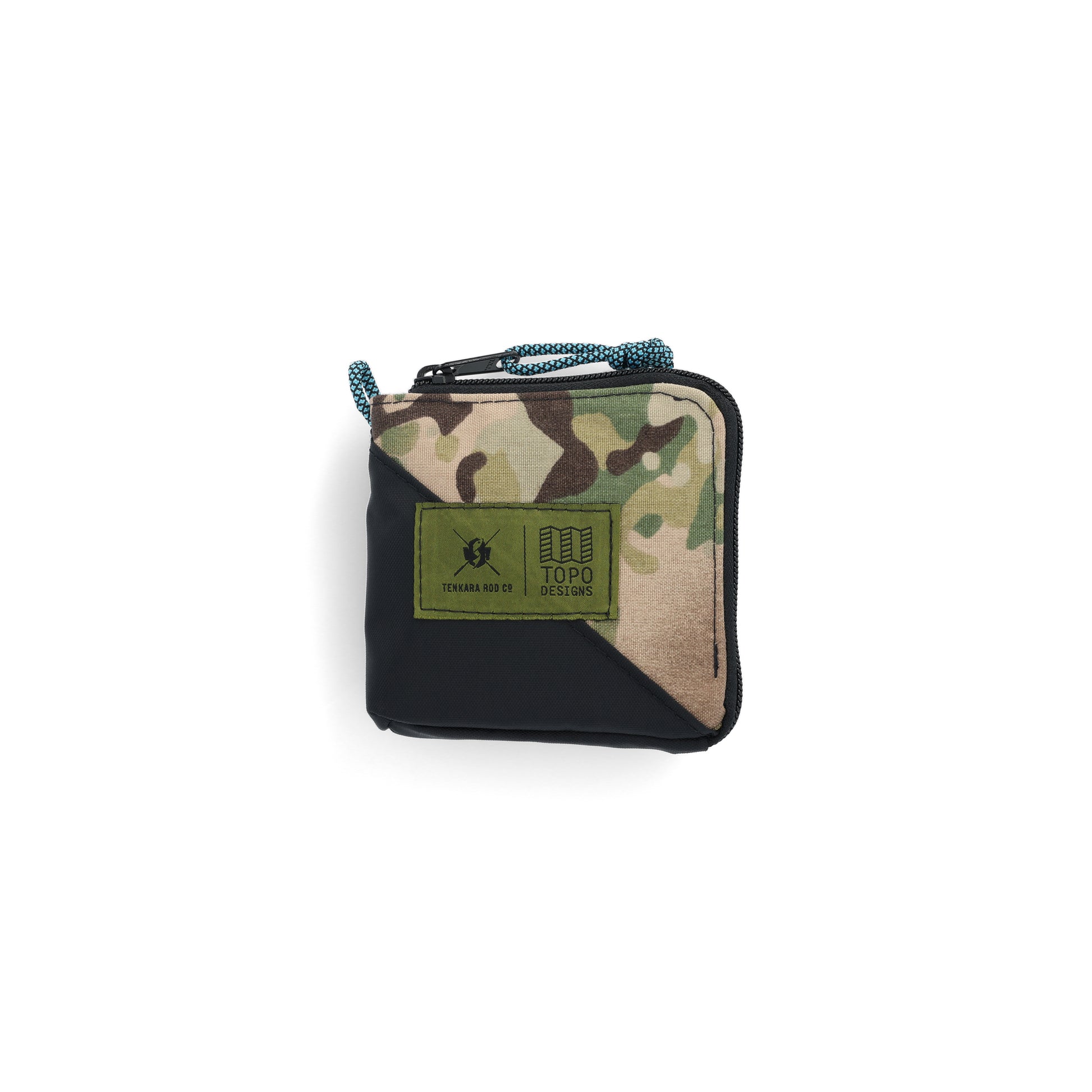 Front shot of Topo Designs X Tenkara Rod Co Kit Leader Wallet in "Sierra".