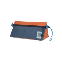 Topo Designs Dopp Kit toiletry travel bag in 100% recycled nylon "Clay / Pond Blue - Recycled"