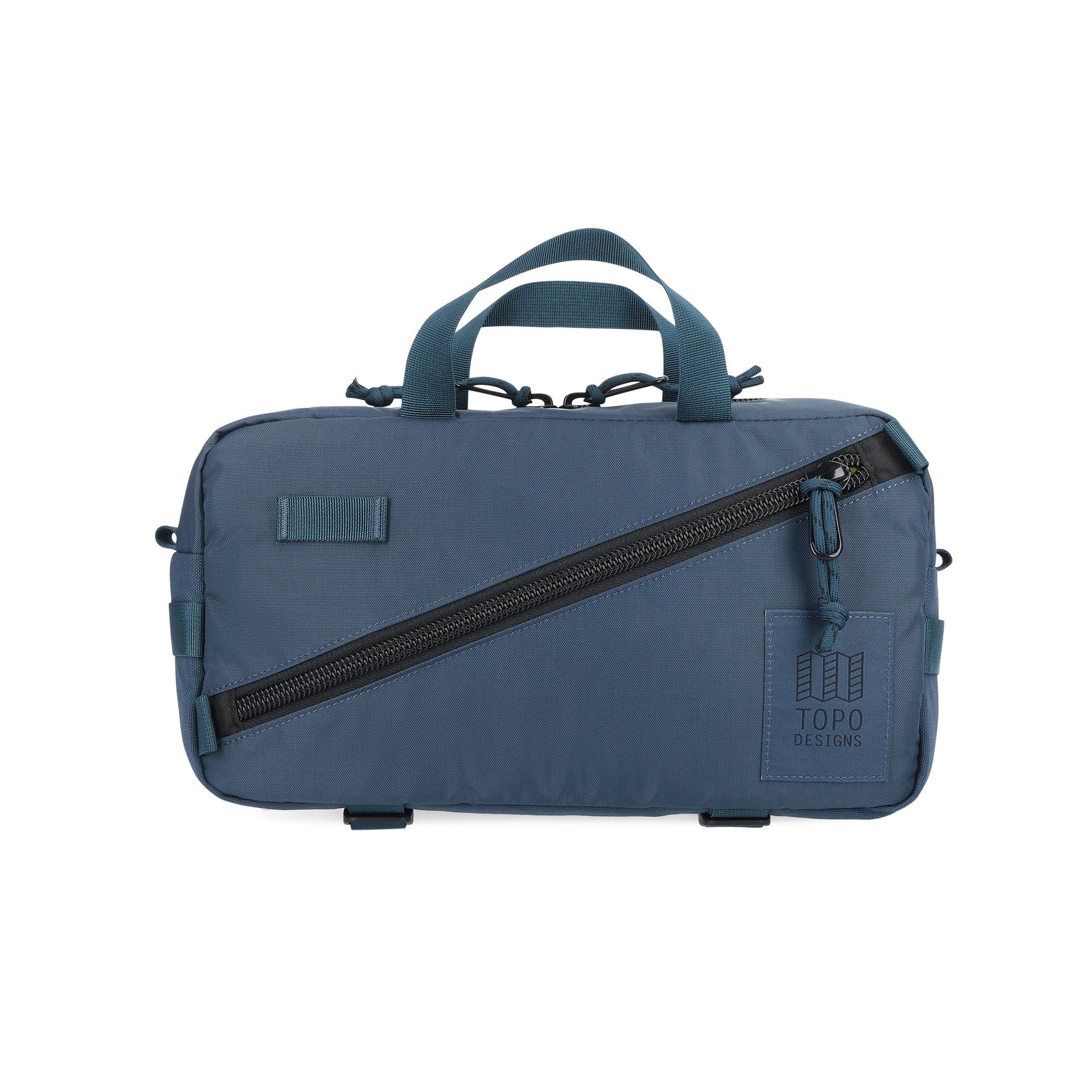 Topo Designs Quick Pack hip fanny pack in "Pond Blue" recycled nylon.