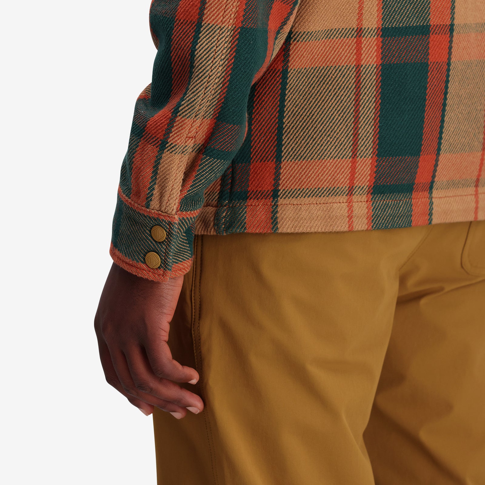 General shot of Mountain Shirt Jacket M in "Khaki Multi Plaid"