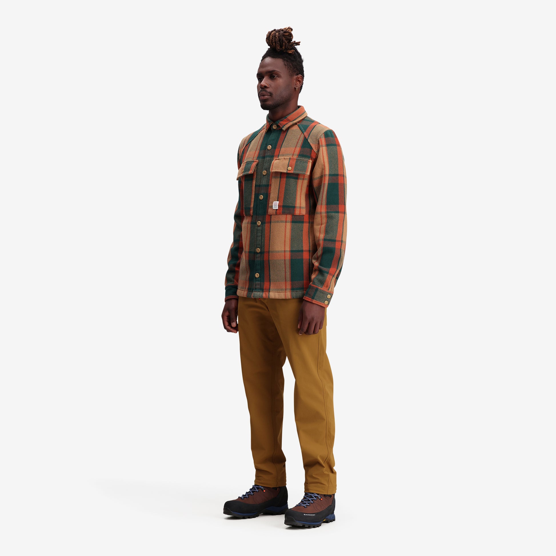 General shot of Mountain Shirt Jacket M in "Khaki Multi Plaid"