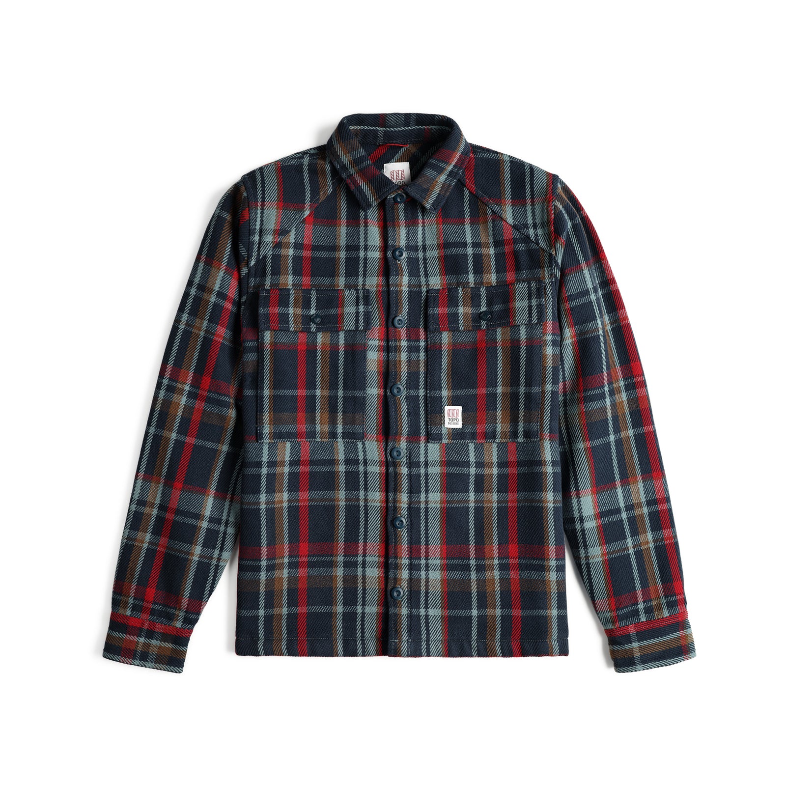 Mountain Shirt Jacket M in "Pond Blue Multi Plaid"