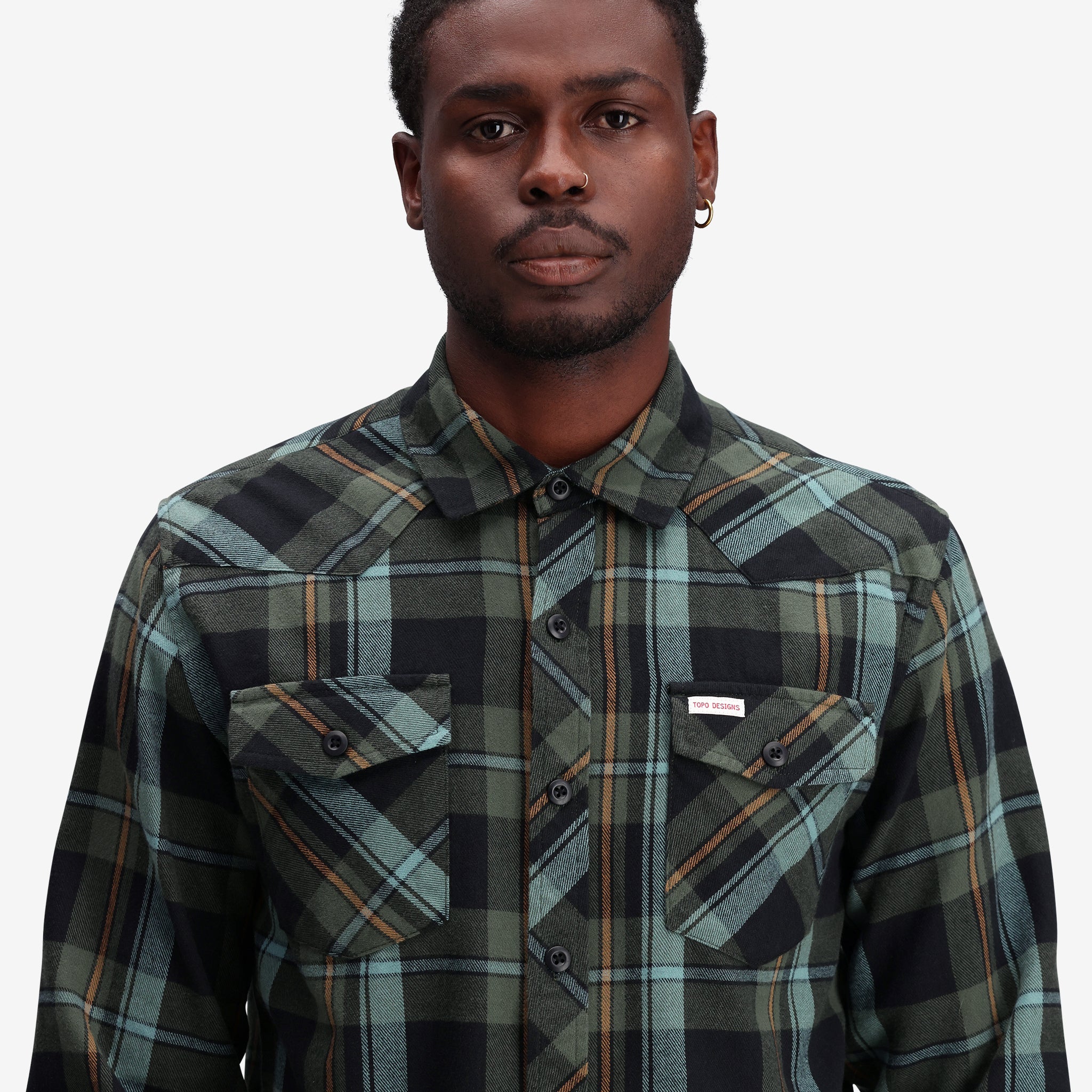 Olive green hot sale plaid shirt