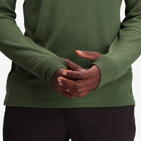 General shot of Mountain Waffle Longsleeve M Top in "Olive"