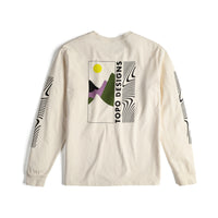 Mountain Waves Longsleeve Graphic Tee in "Natural"