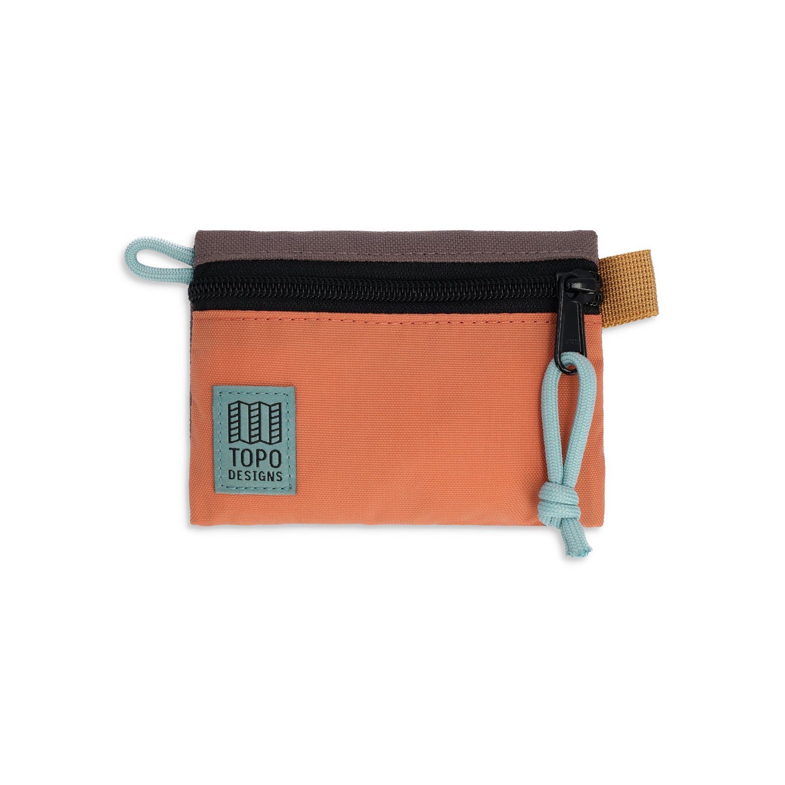 Topo Designs Accessory Bag "Micro" in "Coral / Peppercorn"