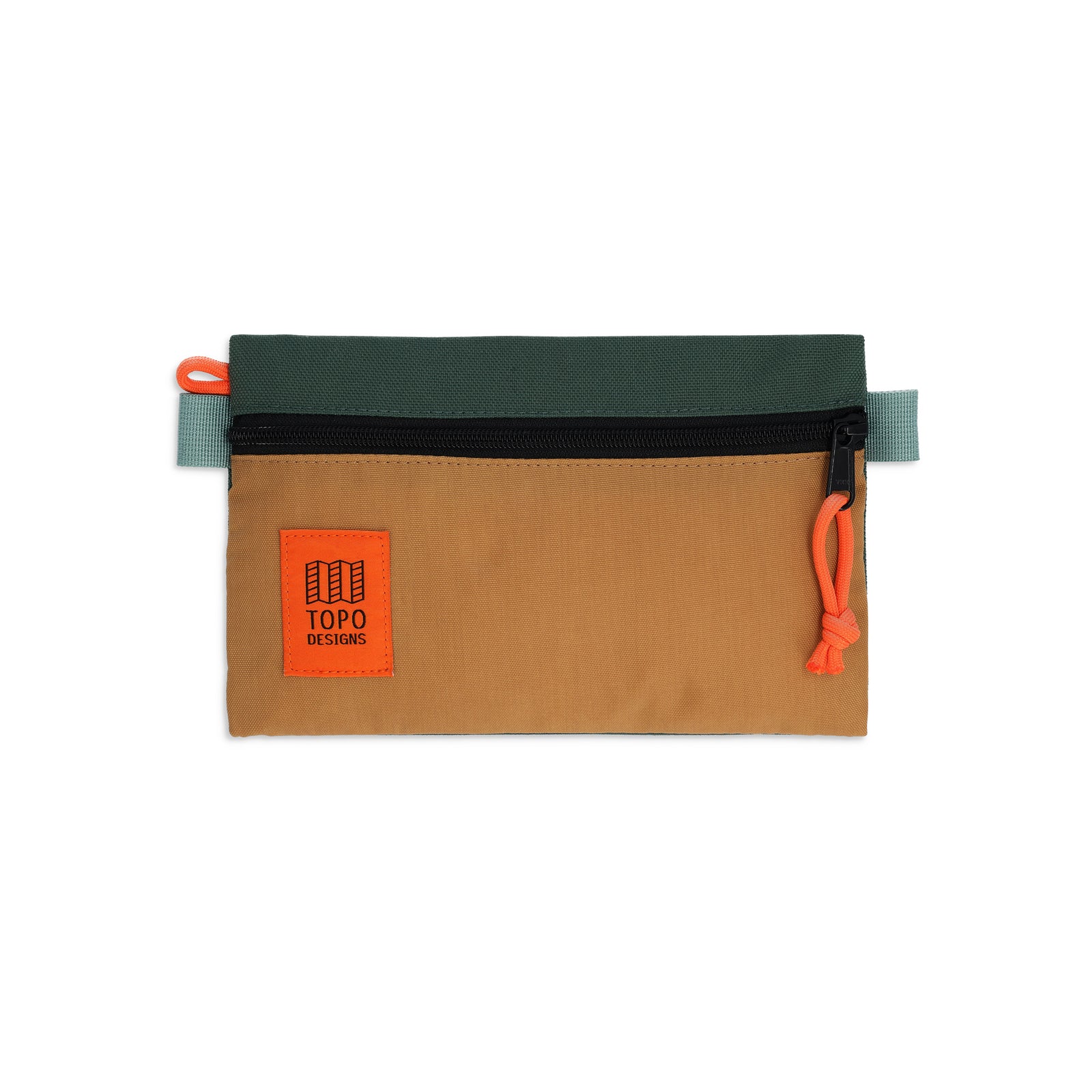 General shot Topo Designs Accessory Bag "Small" in "Khaki / Forest"