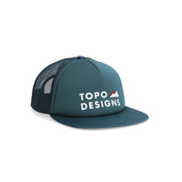Topo Designs Mountain Waves Foam Trucker Hat in "Pond Blue"