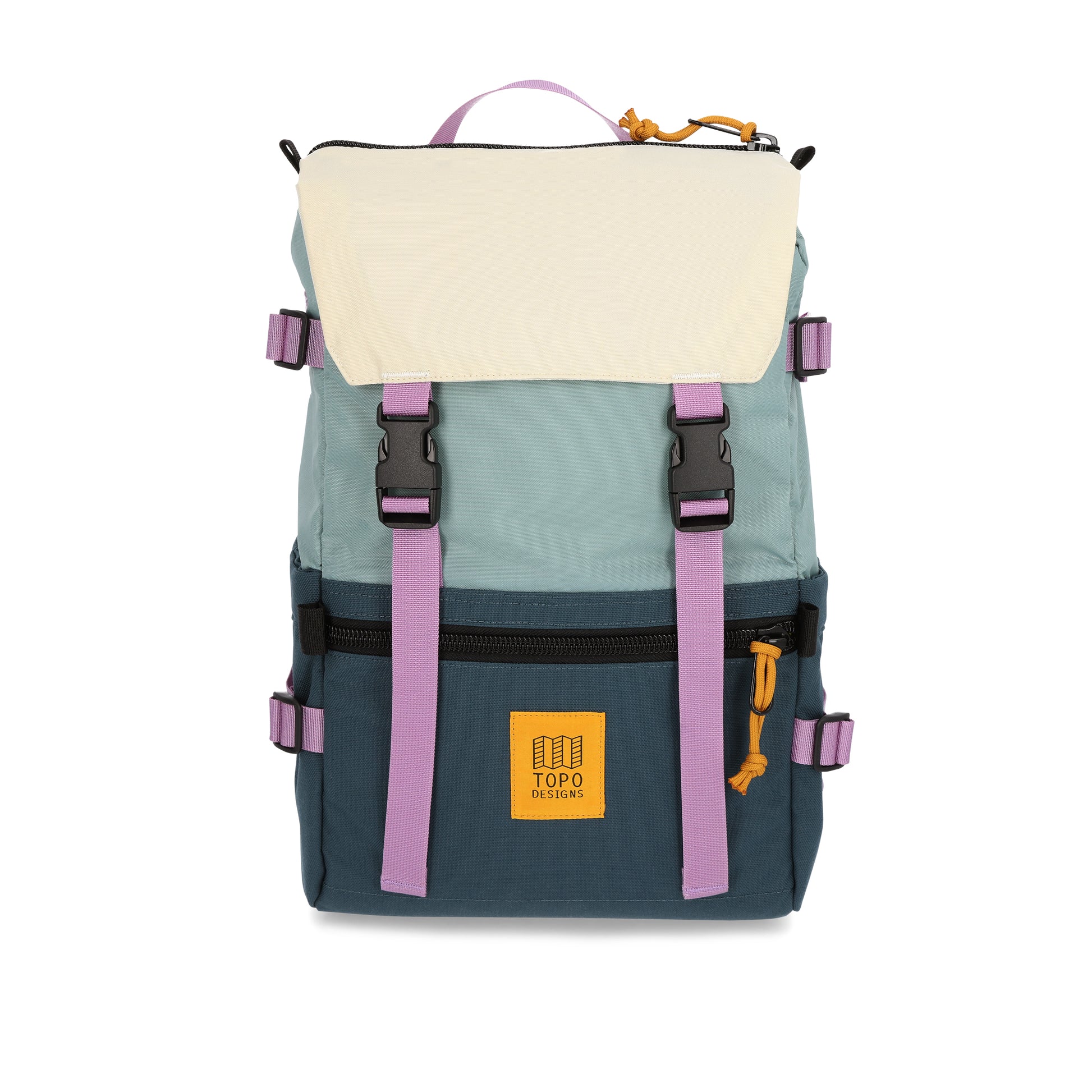 Topo Designs Rover Pack Classic laptop backpack in "Sage / Pond Blue".