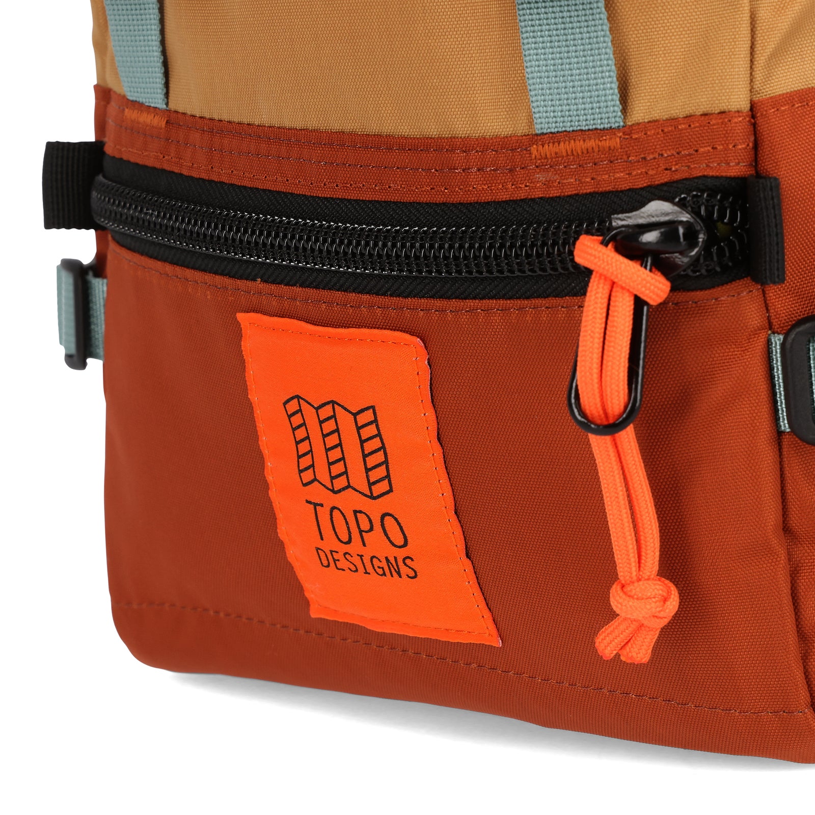 General shot Topo Designs Rover Pack Mini backpack in "Clay / Khaki".