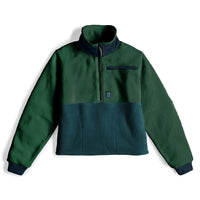 W Mountain Fleece Pullover in "Pond Blue / Forest"