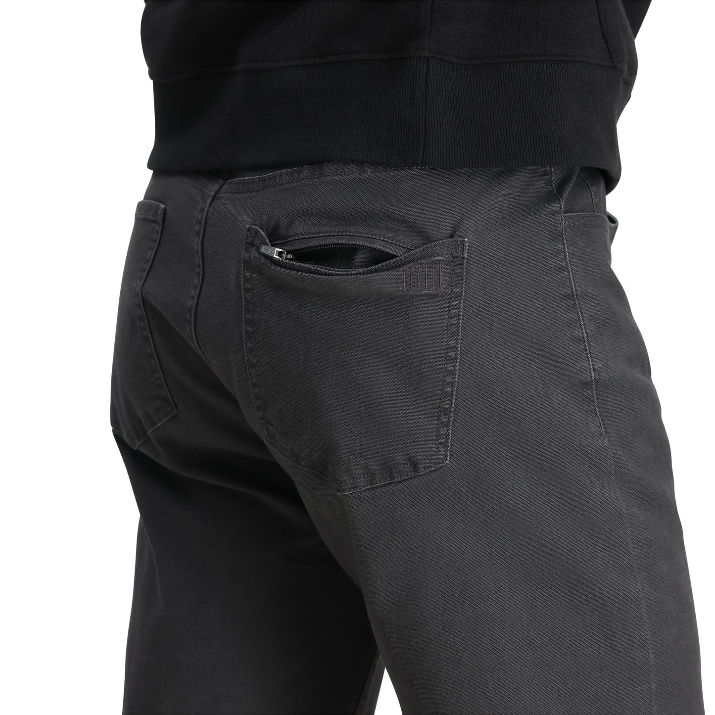 General Detail shot of Topo Designs Dirt 5-Pocket Pants - Men's in "Asphalt"