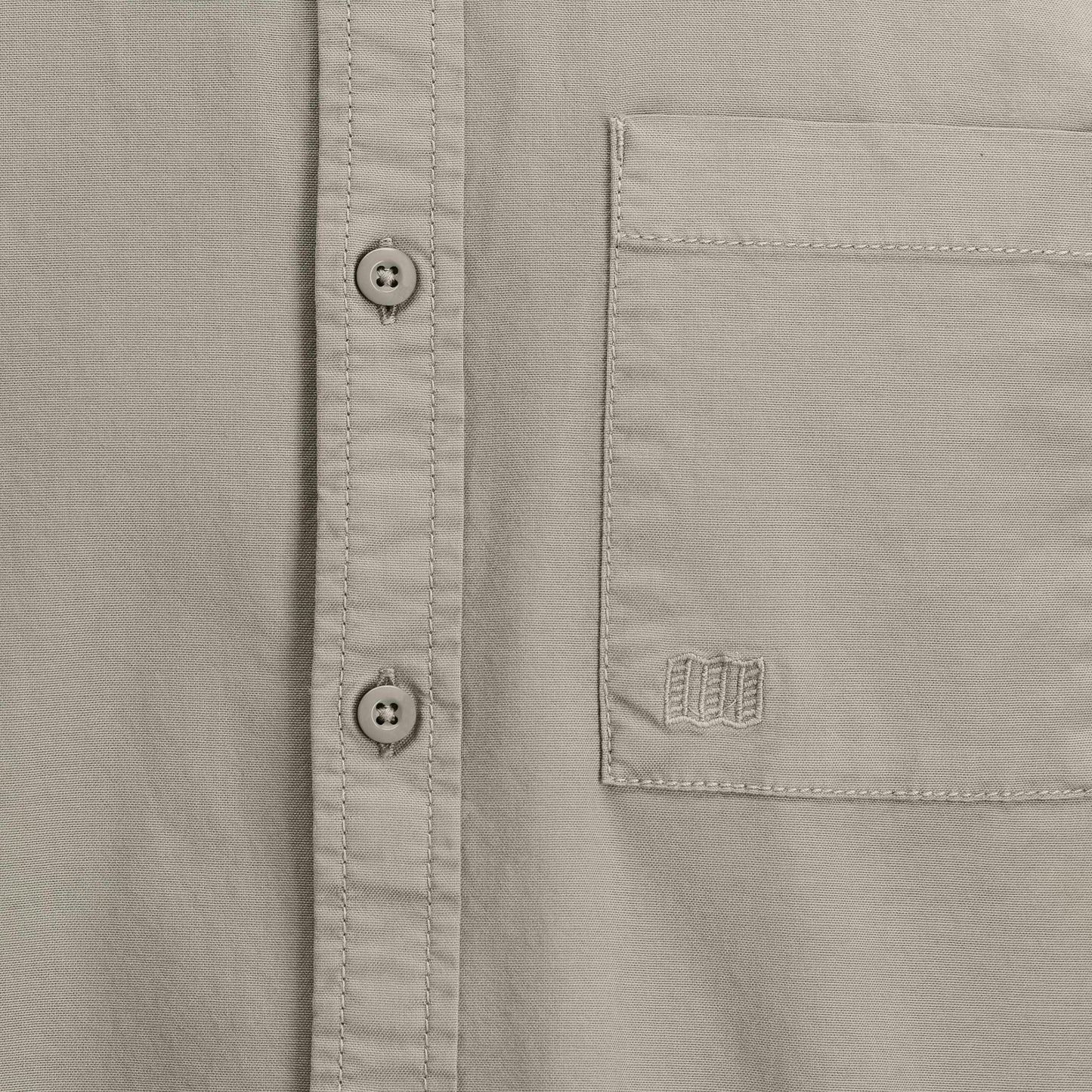 General Detail shot of Topo Designs Dirt Desert Shirt - Men's in "Dried Sage"