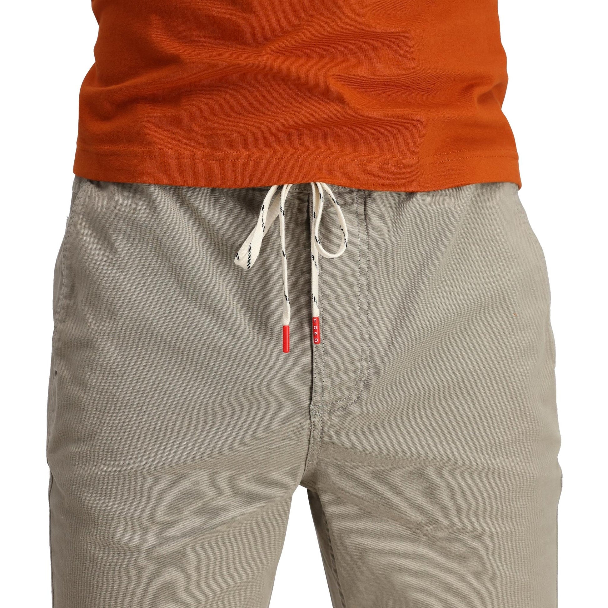 Detail shot of Topo Designs Dirt Pants Classic - Men's in "Dried Sage"