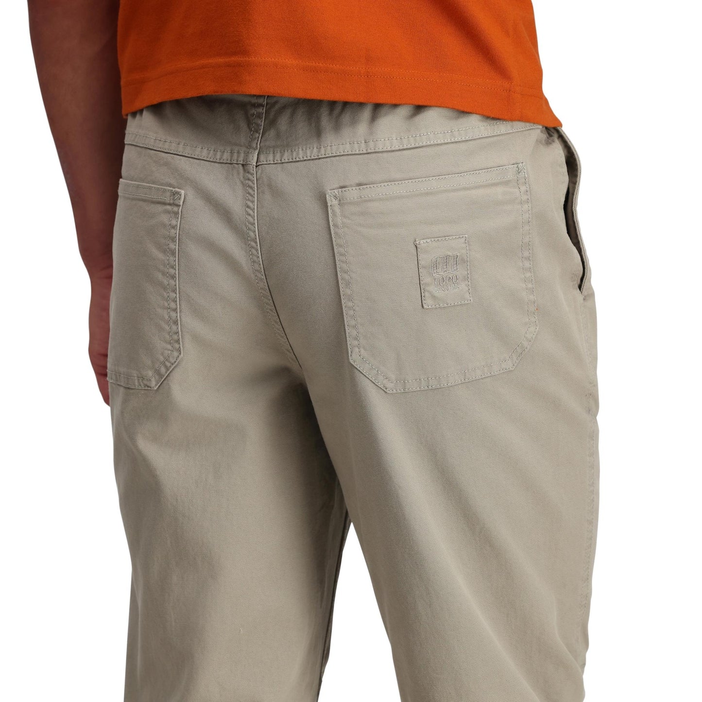 Detail shot of Topo Designs Dirt Pants Classic - Men's in "Dried Sage"