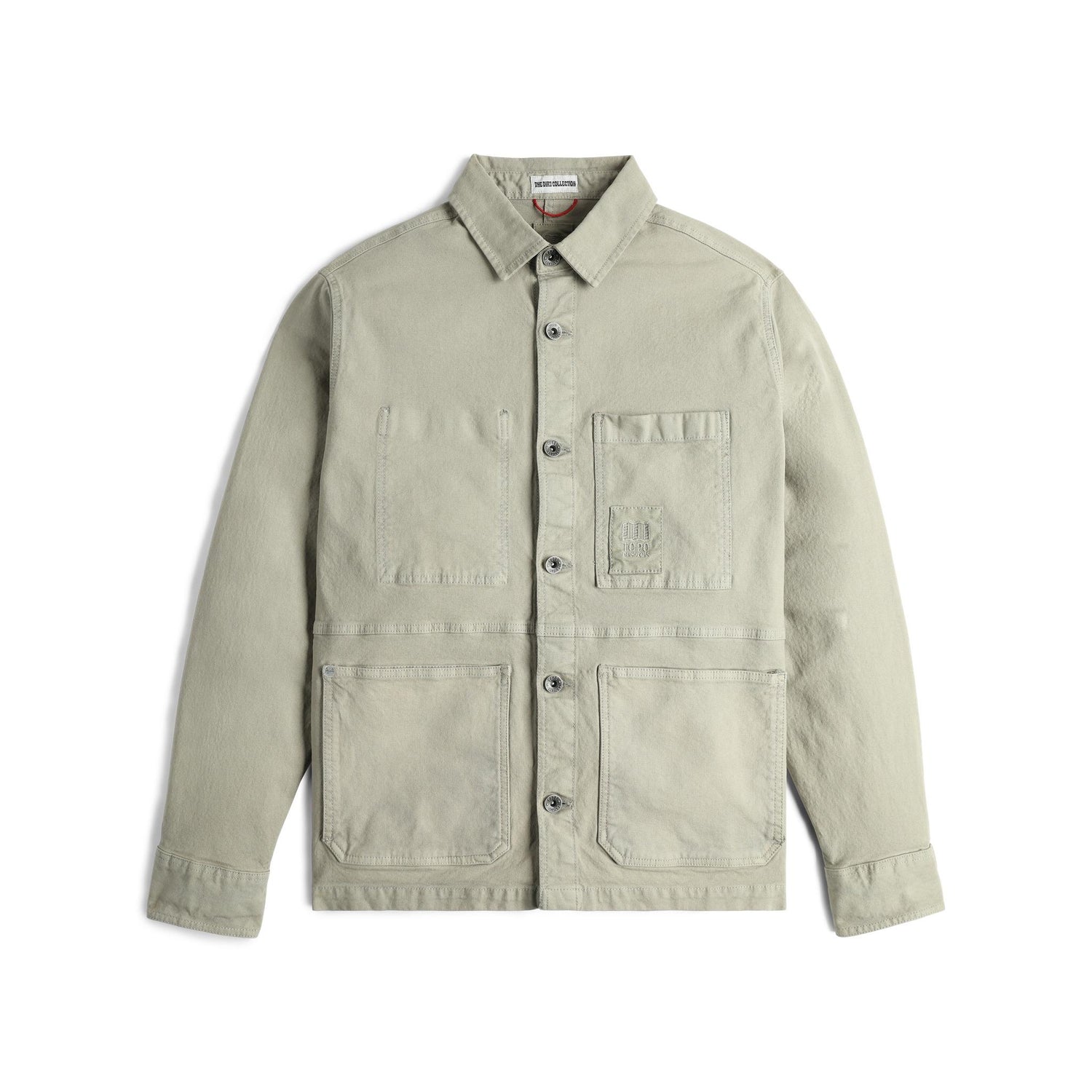 Front View of Topo Designs Dirt Utility Jacket - Men's  in "Dried Sage"