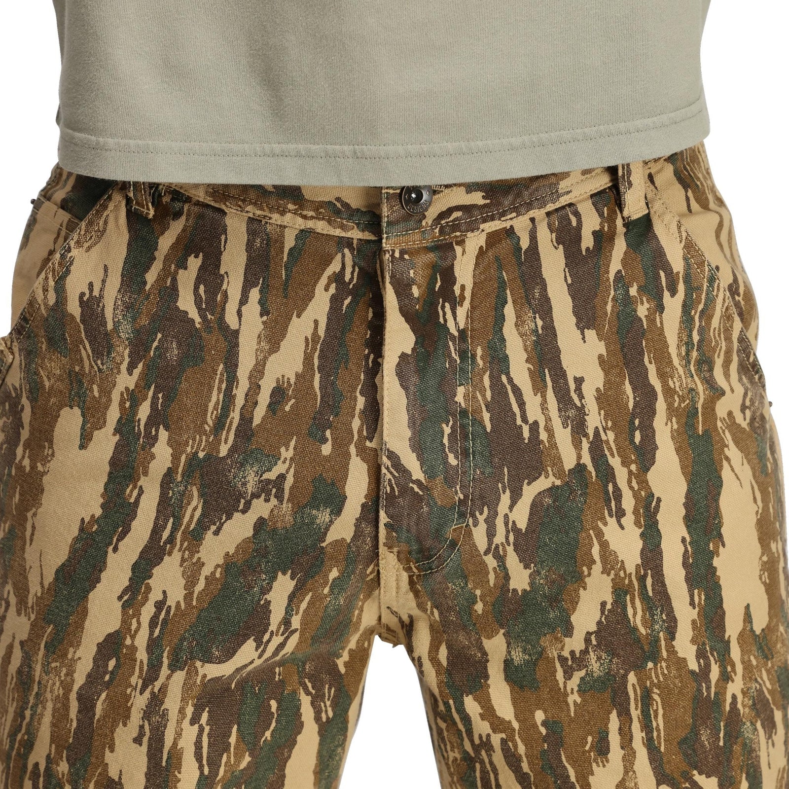 General Detail shot of Topo Designs Dirt Utility Pants - Men's  in "Dirt Camo Print"