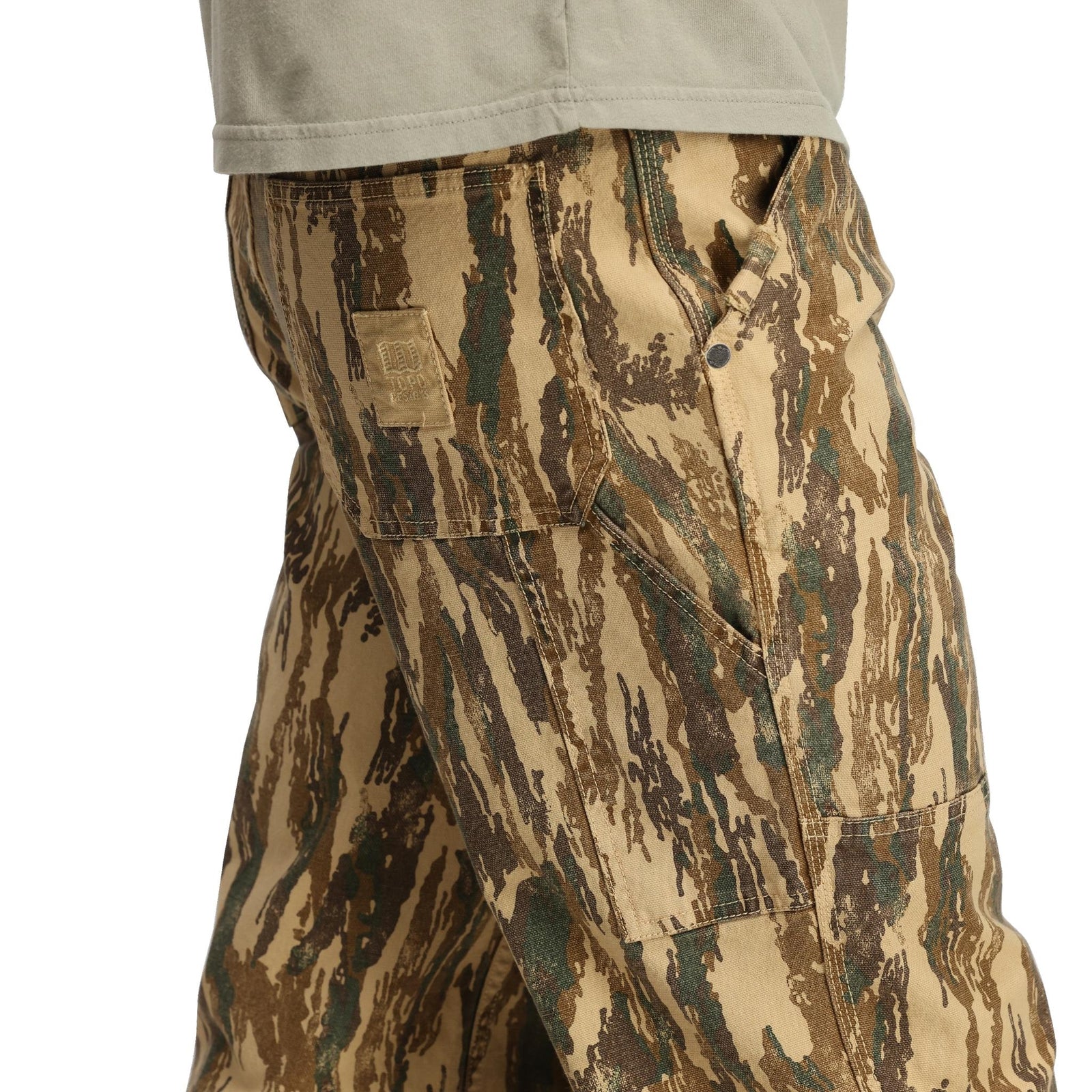 General Detail shot of Topo Designs Dirt Utility Pants - Men's  in "Dirt Camo Print"