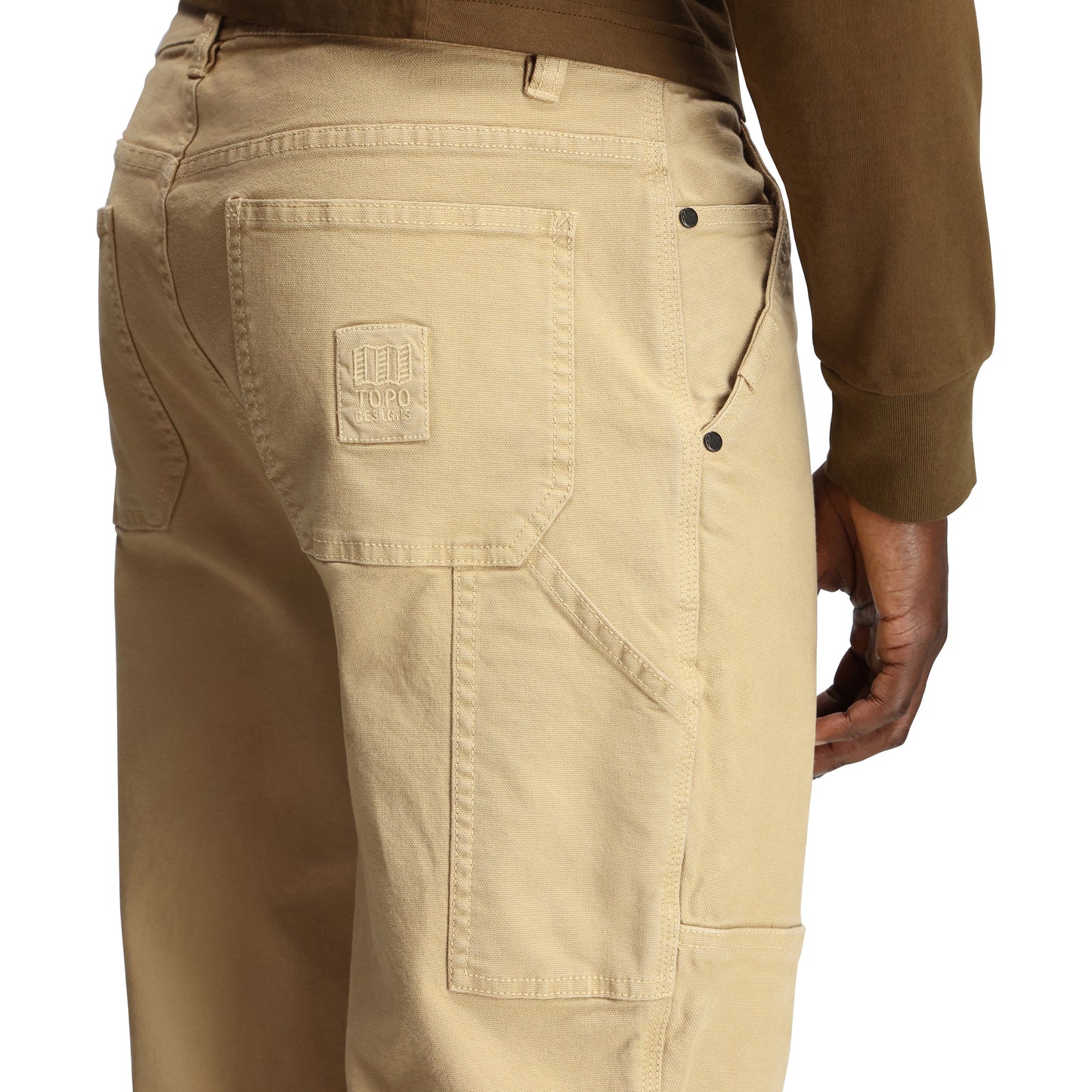 General Detail shot of Topo Designs Utility Pants - Men's in "Sahara"