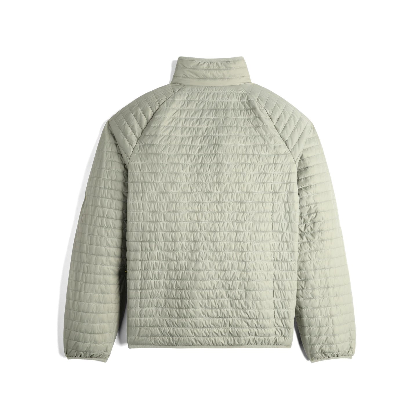 Back View of Topo Designs Global Puffer Pullover - Men's  in "Dried Sage"