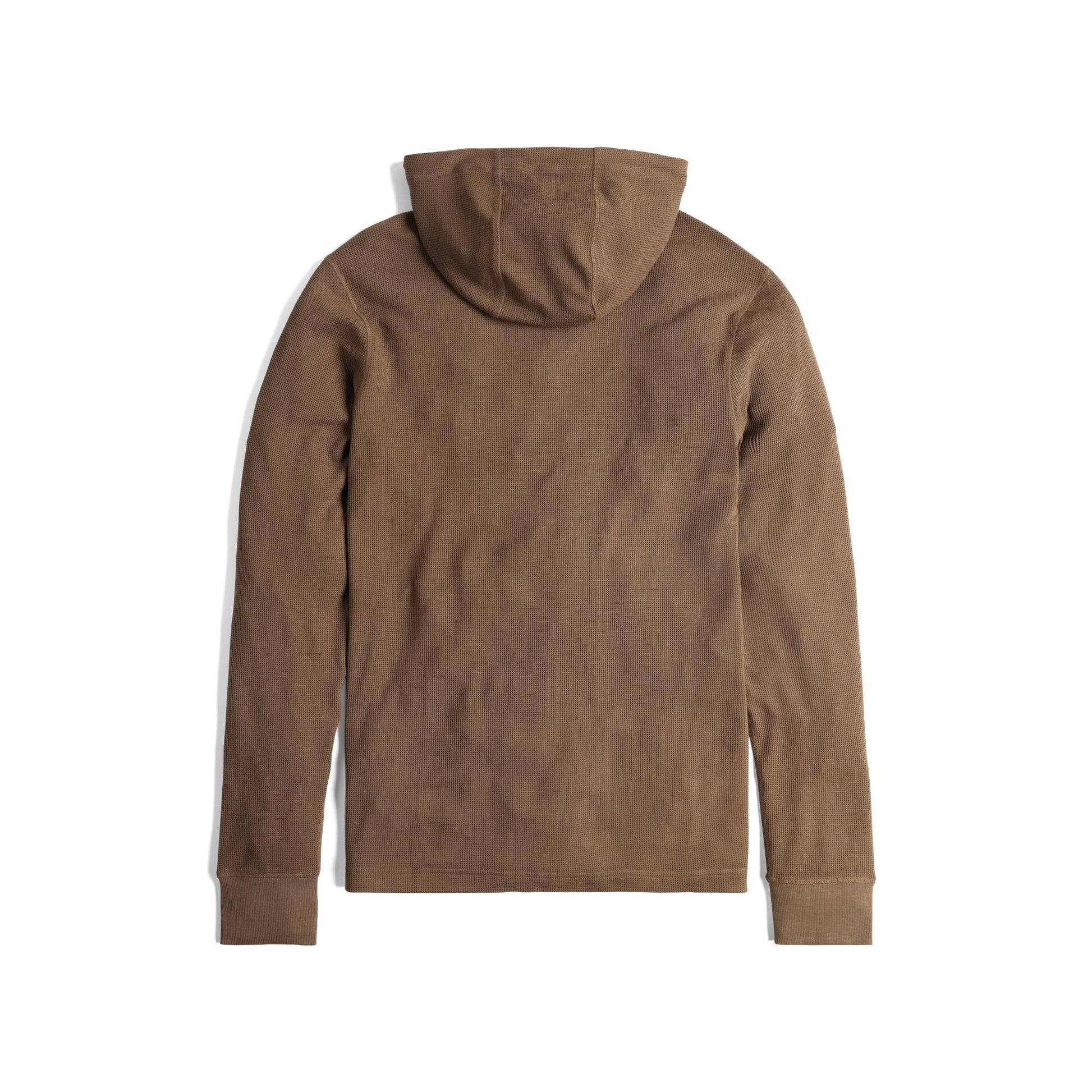 Back View of Topo Designs Global Waffle Hoodie - Men's in "Desert Palm"