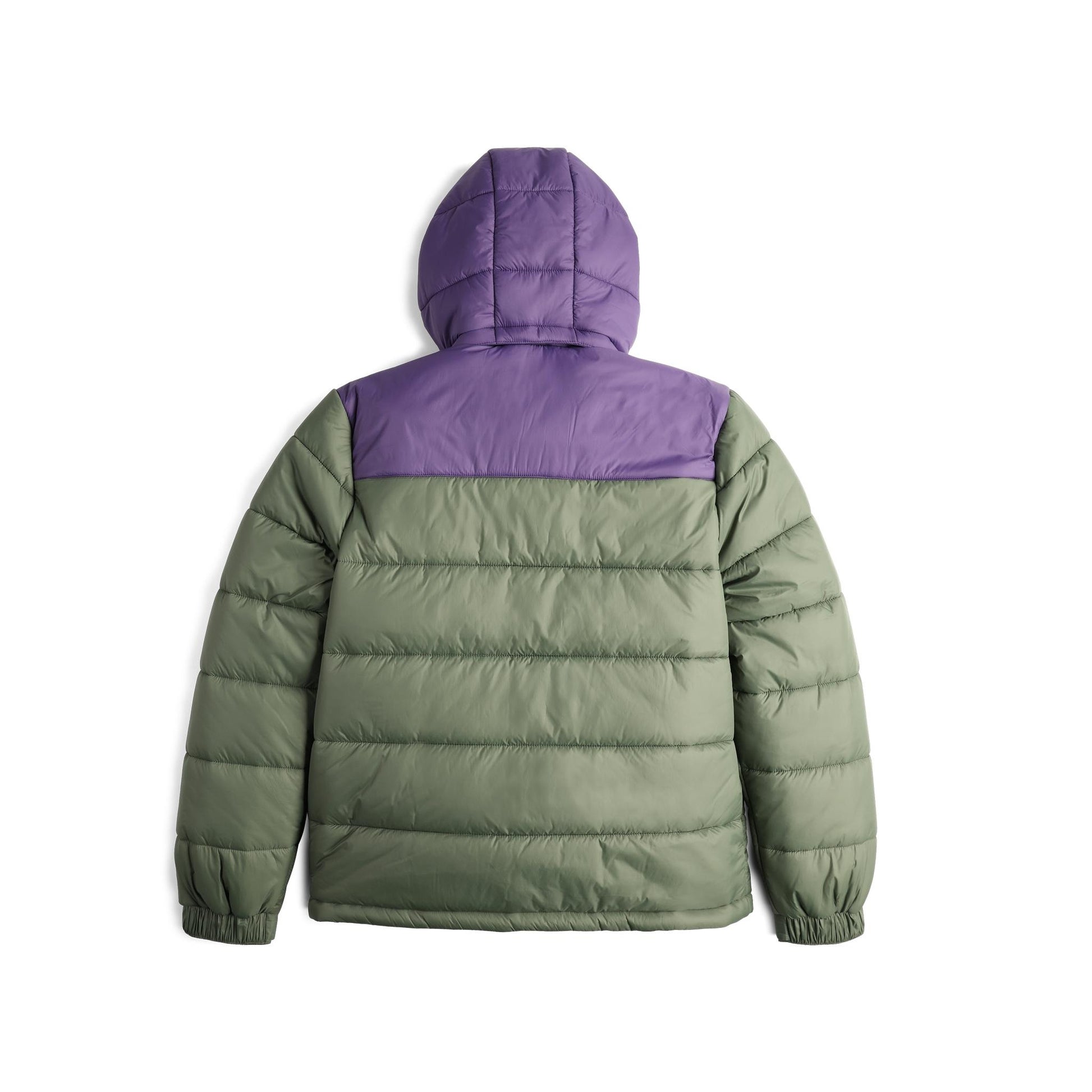 Back View of Topo Designs Retro Ridge Puffer Jacket - Men's  in "Beetle / Loganberry"