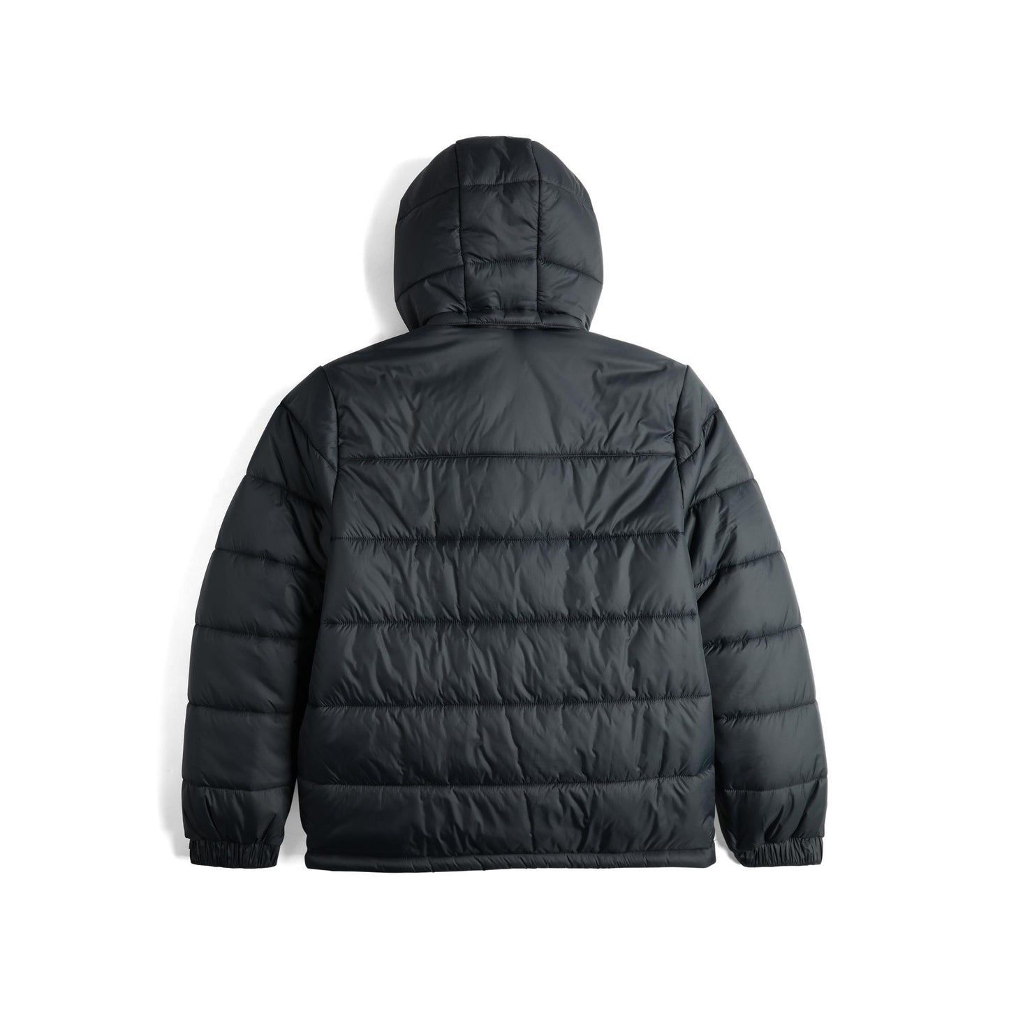 Back View of Topo Designs Retro Ridge Puffer Jacket - Men's  in "Black / Black"