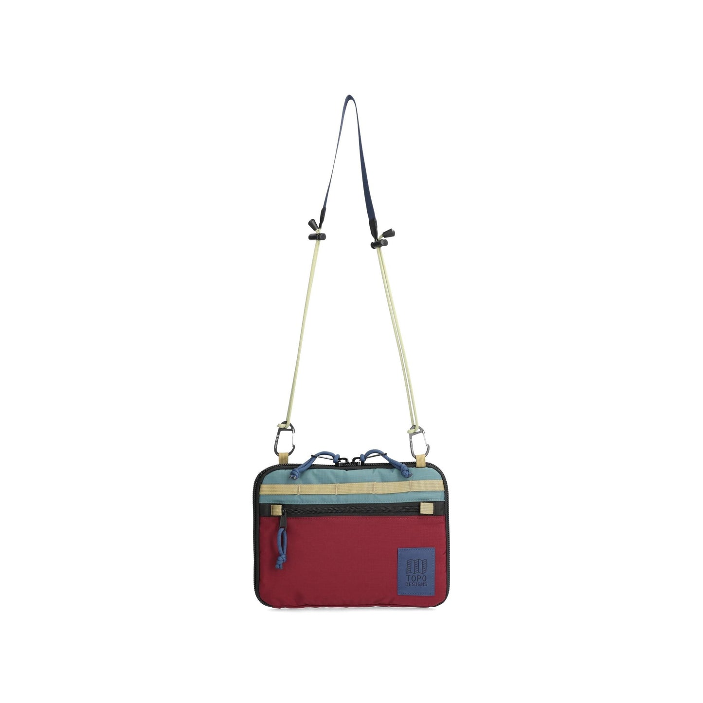 Front View of Topo Designs All Adventure Accessory Bag in "Burgundy"