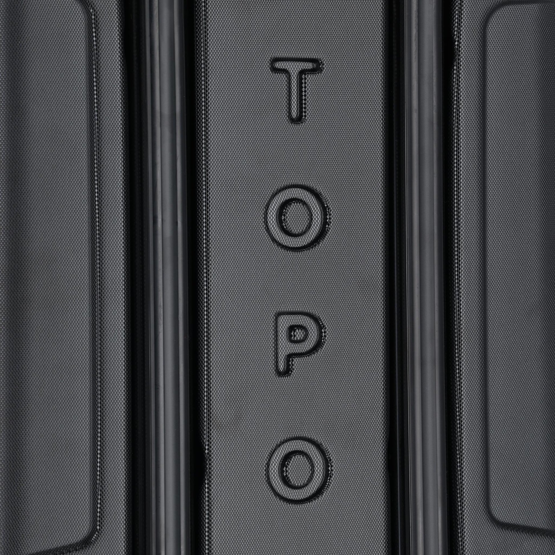 General detail shot of Topo Designs Apex Travel Roller Bag in "Pond Blue Grid"