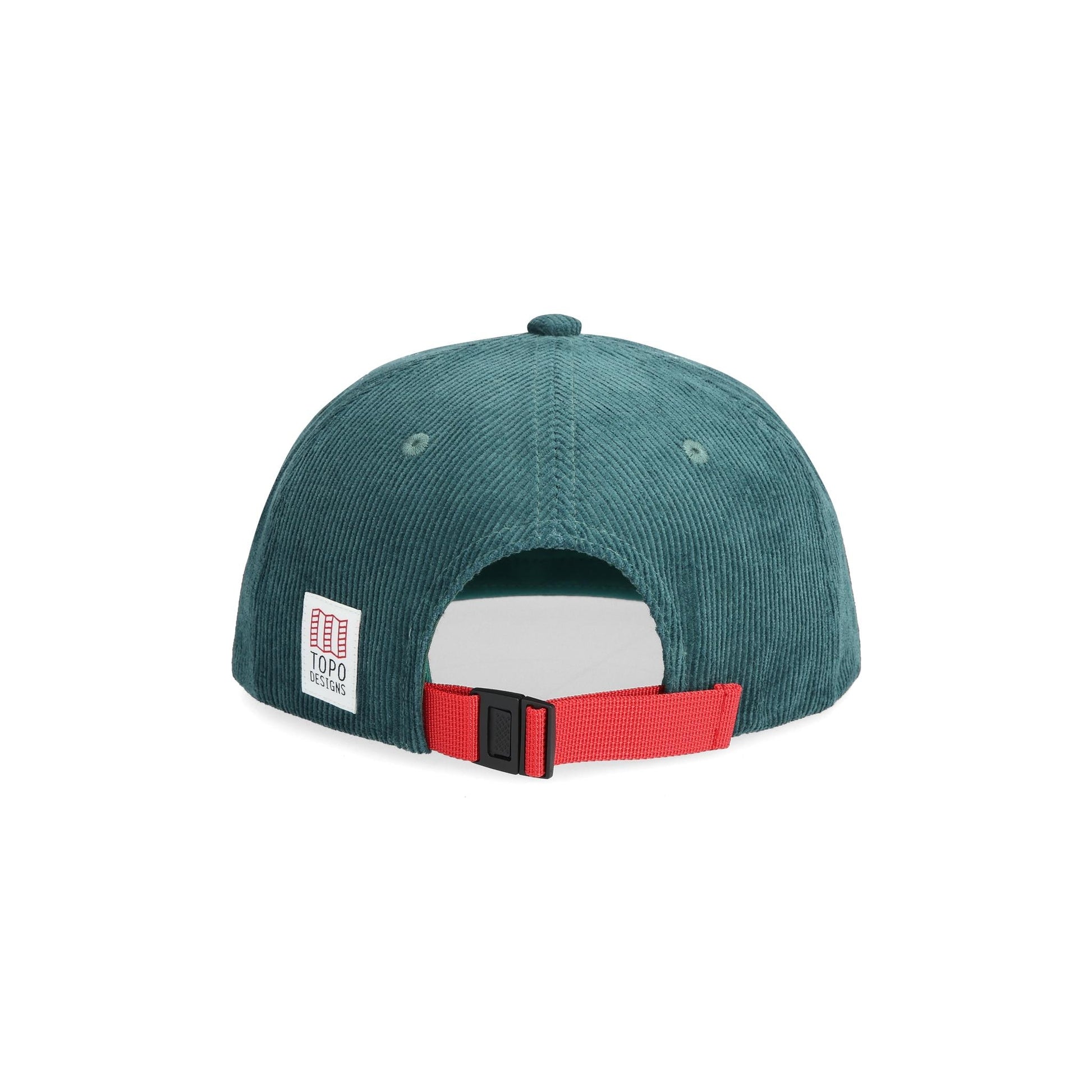 Back View of Topo Designs Corduroy Trucker Hat - Peak Shadow in "Sea Pine"